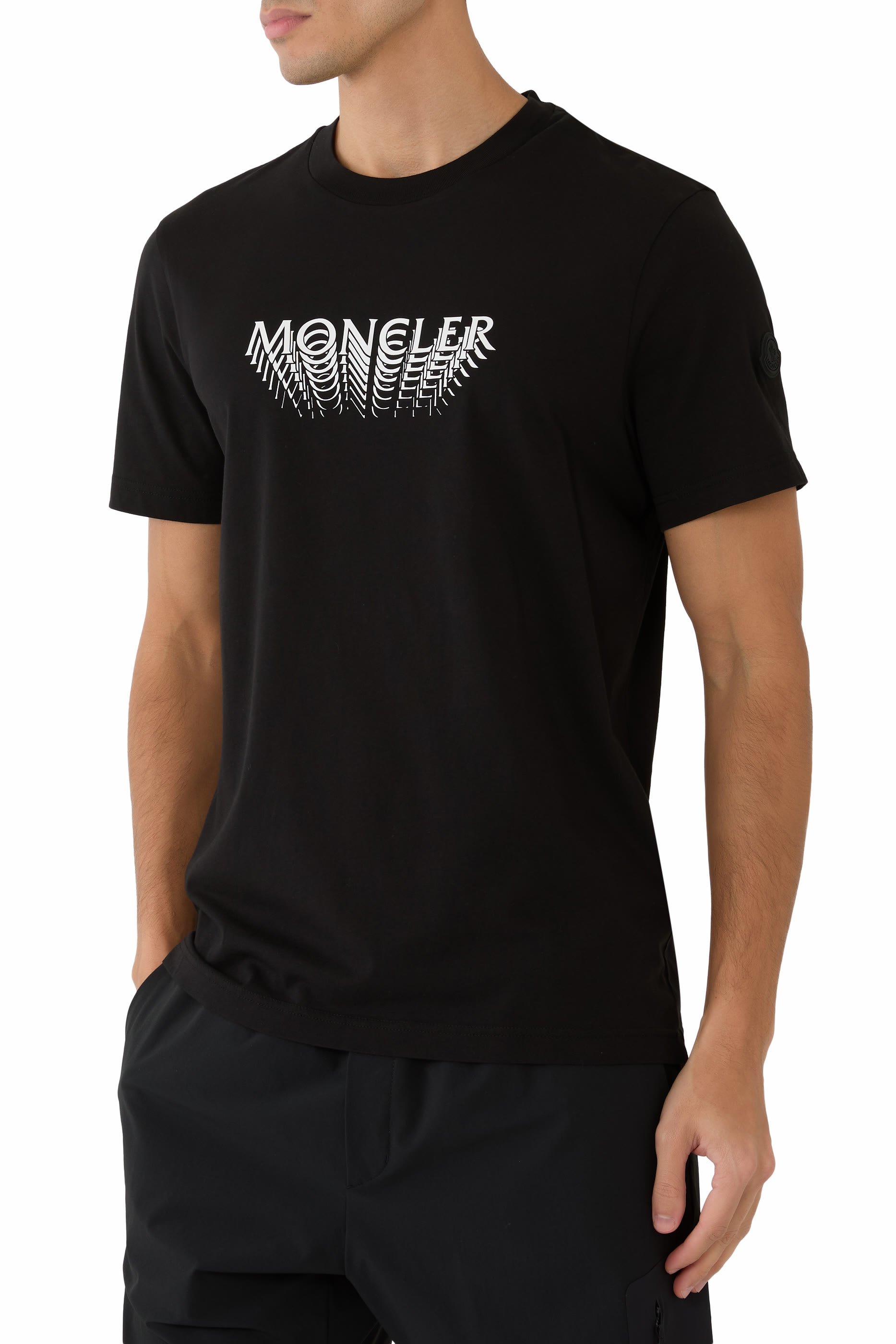 تيشيرت بشعار الماركة قطن جرسيه