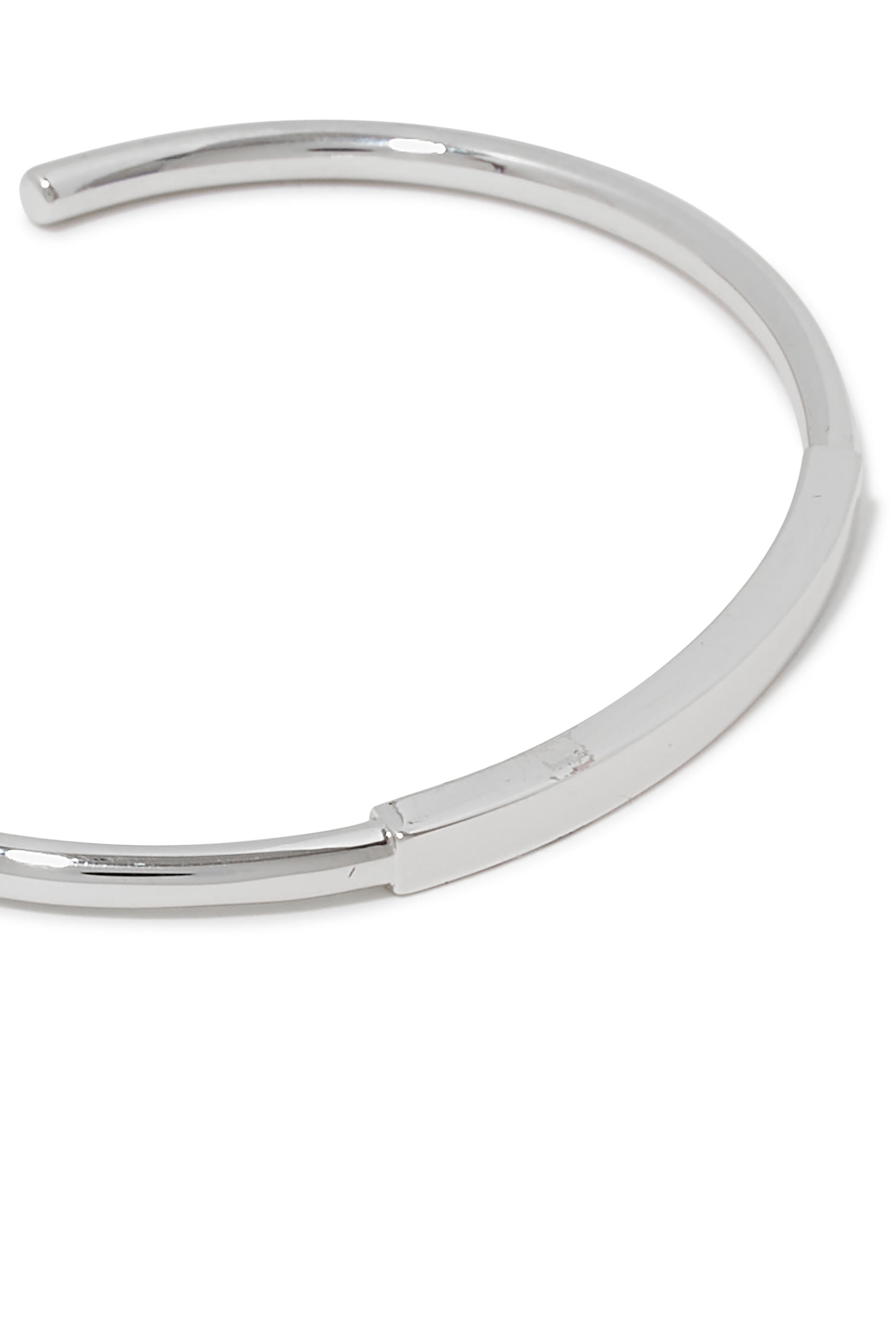 سوار فضة بلون سادة