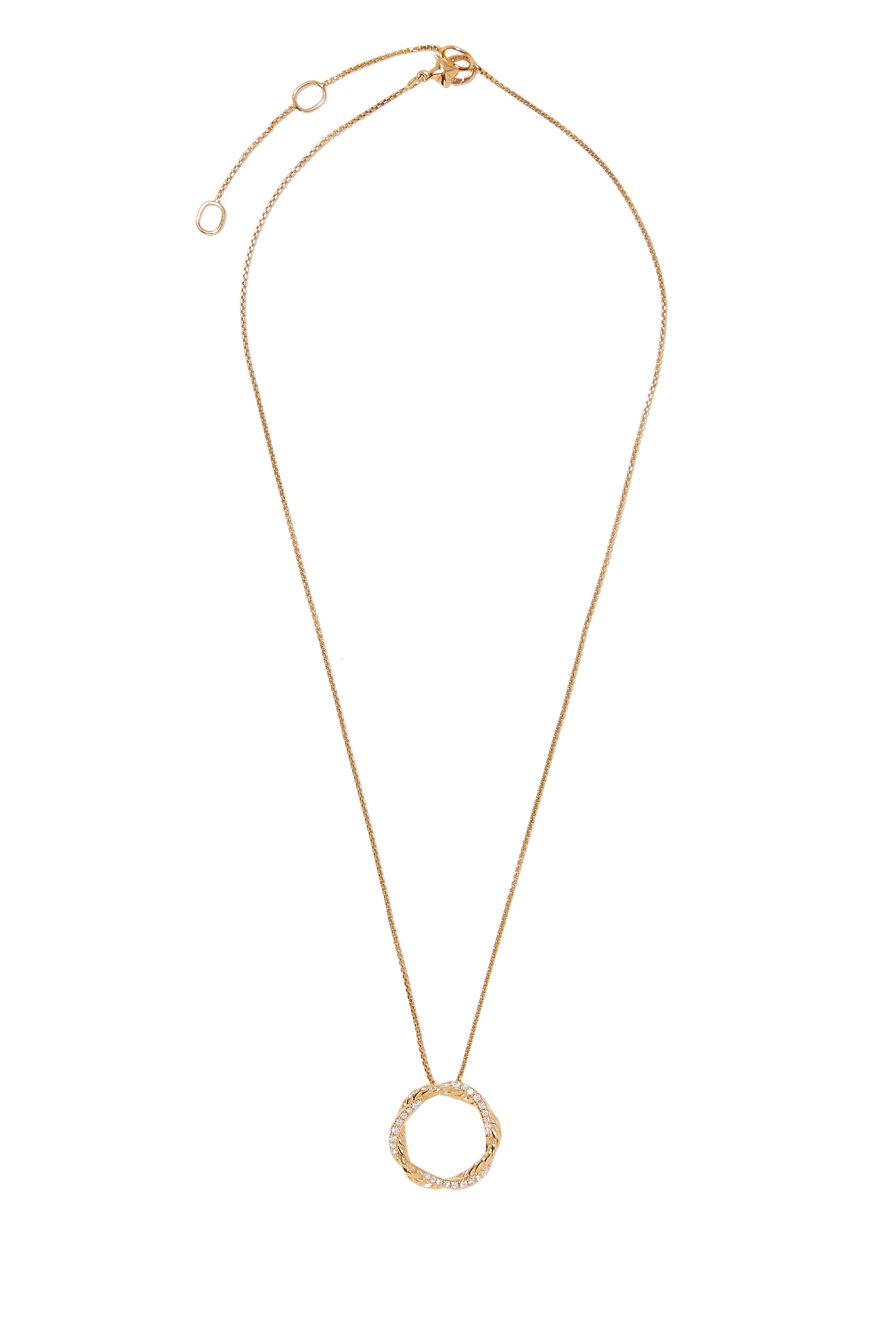 قلادة بيتيت إنفينيتي مرصعة بافيه بماس ذهب أصفر عيار 18