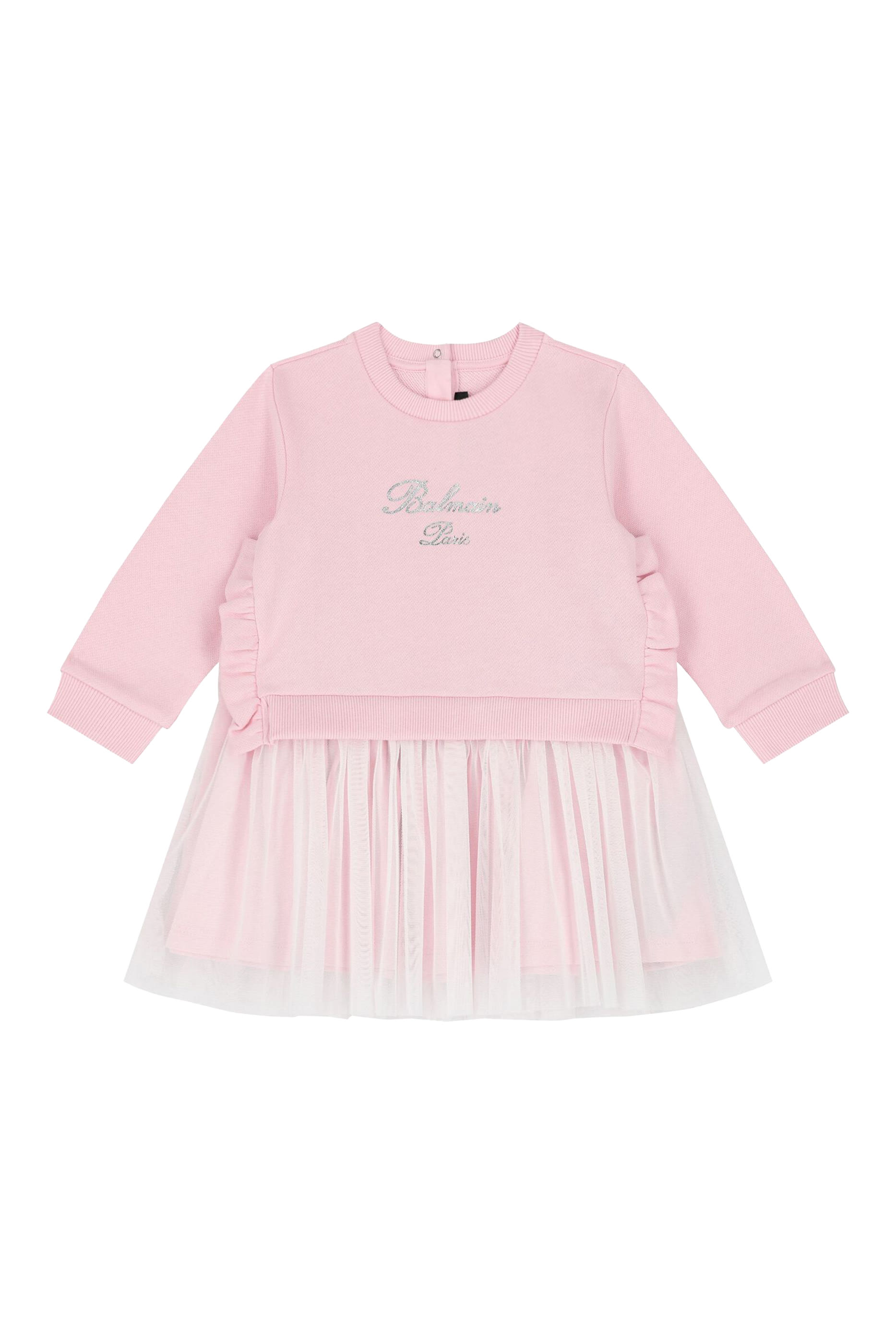 طقم فستان بشعار الماركة للأطفال