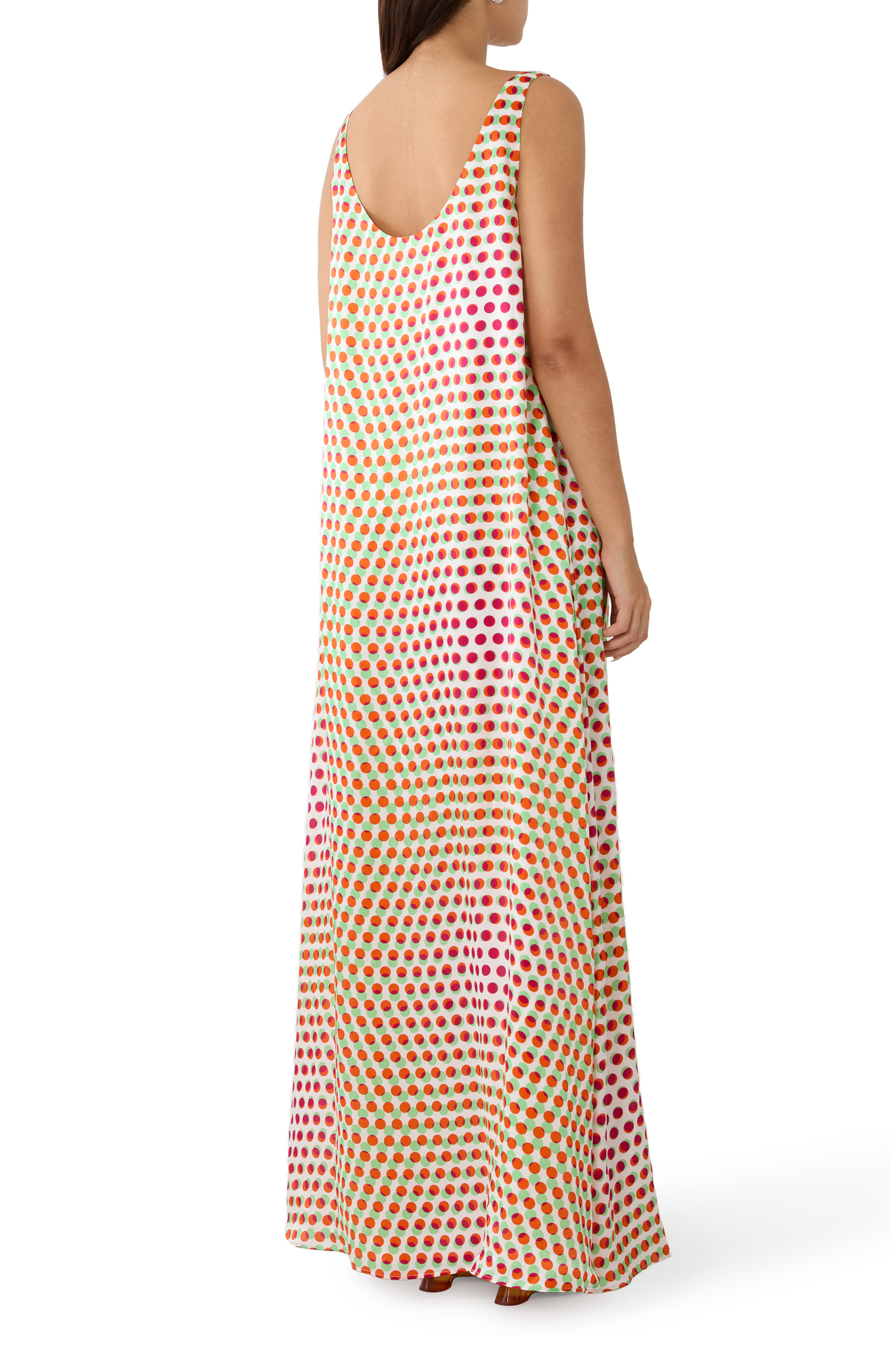 فستان بنقشة حرير