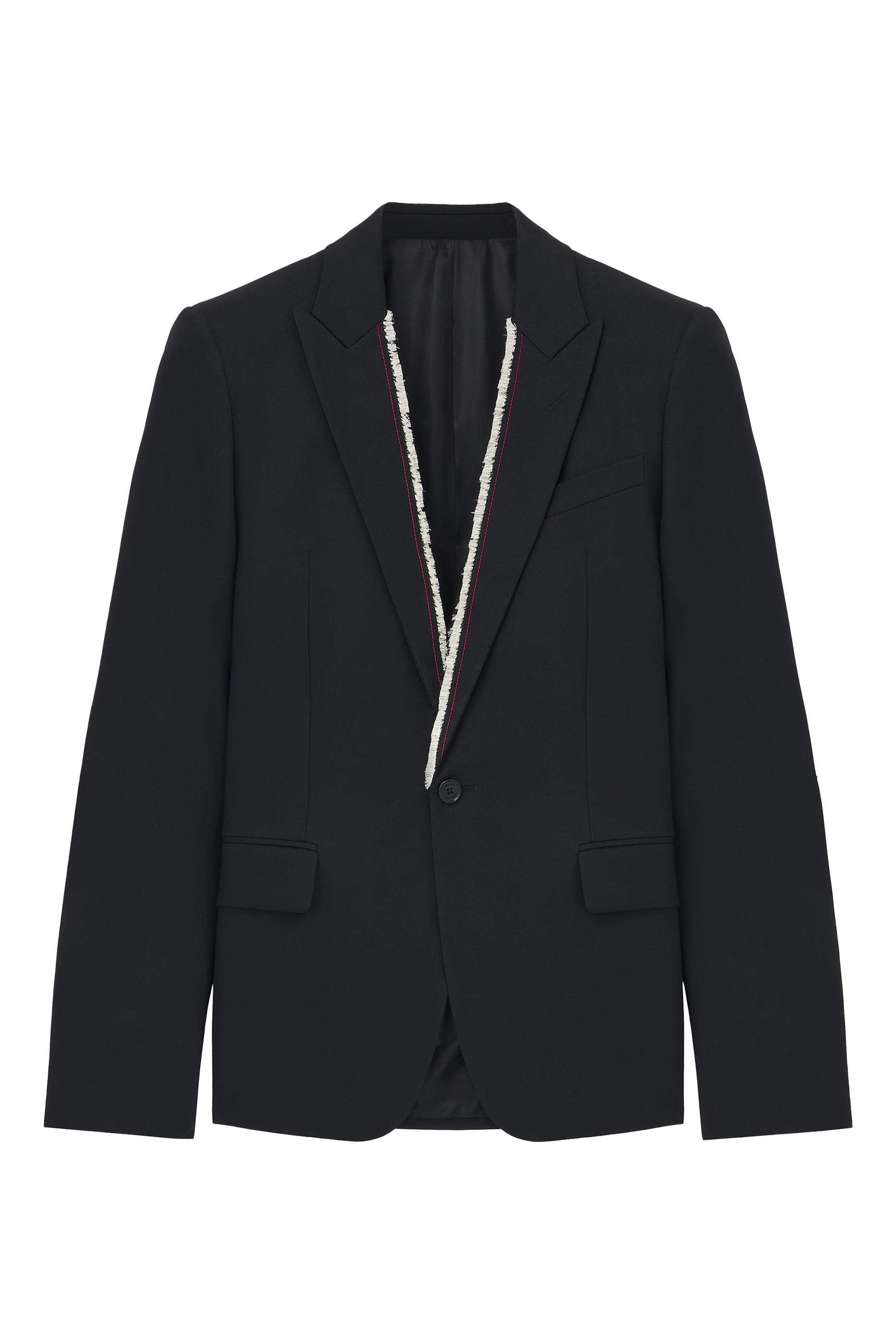 جاكيت بحواف غير محاكة