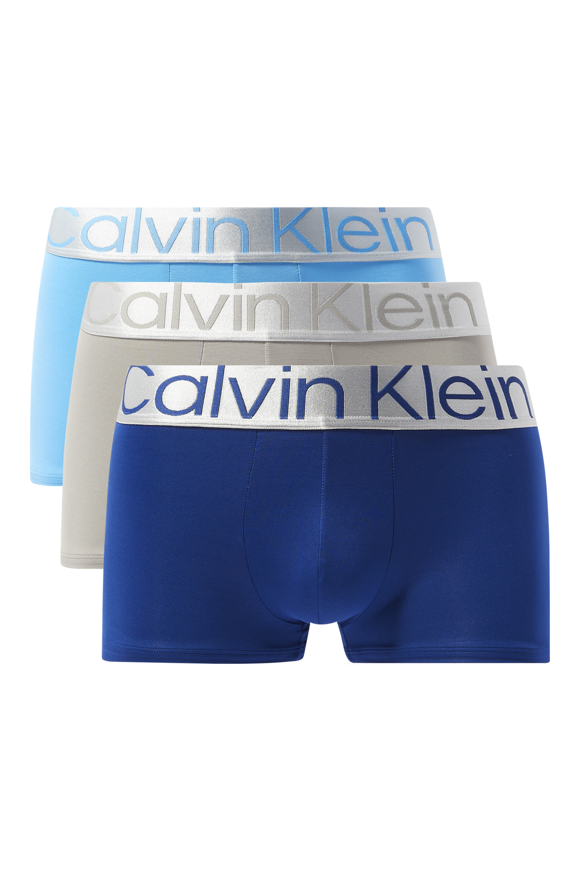 طقم بوكسرات ستيل بخصر منخفض، 3 قطع