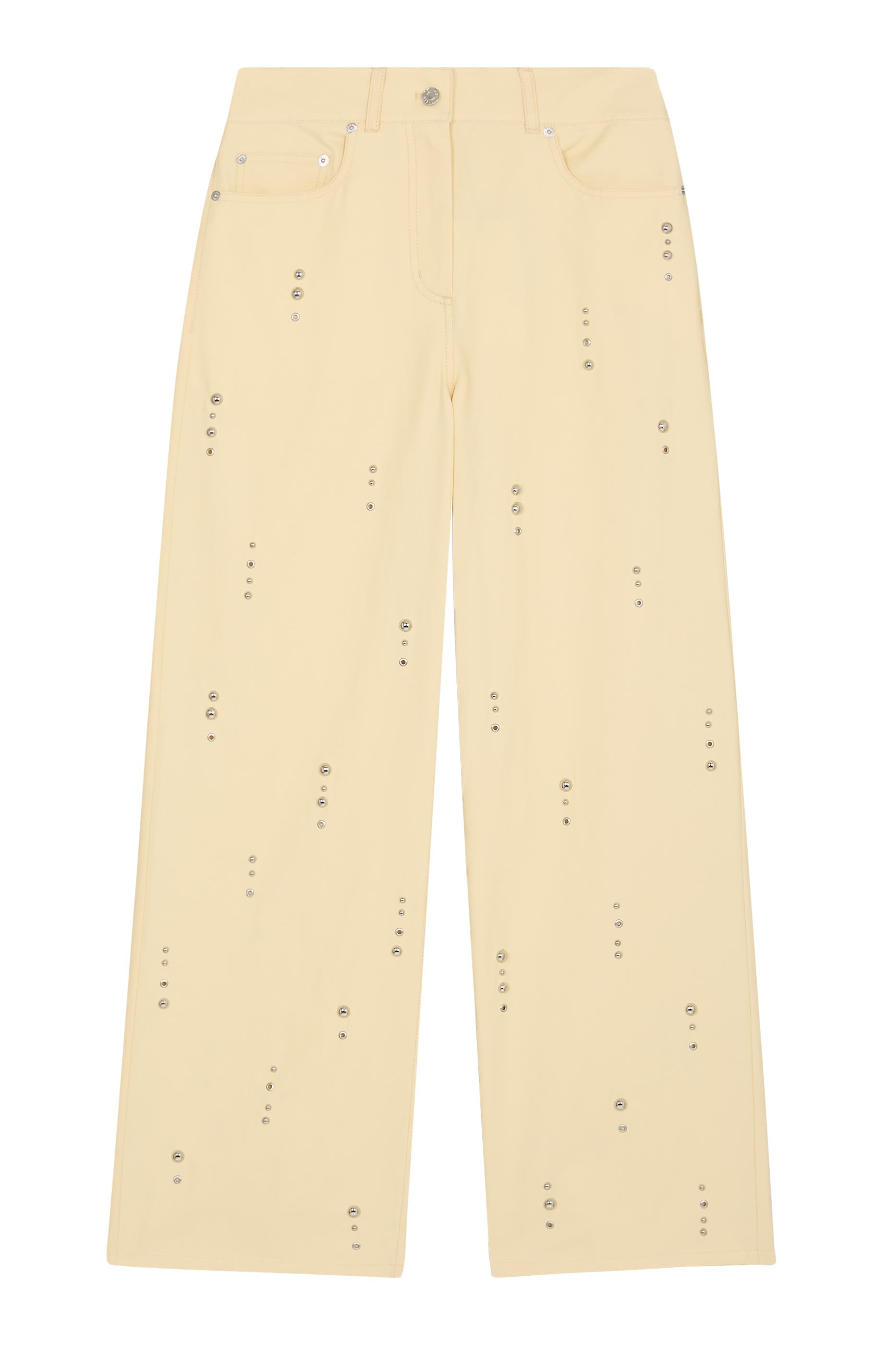 بنطال بقصة ساق واسعة مرصع بأحجار