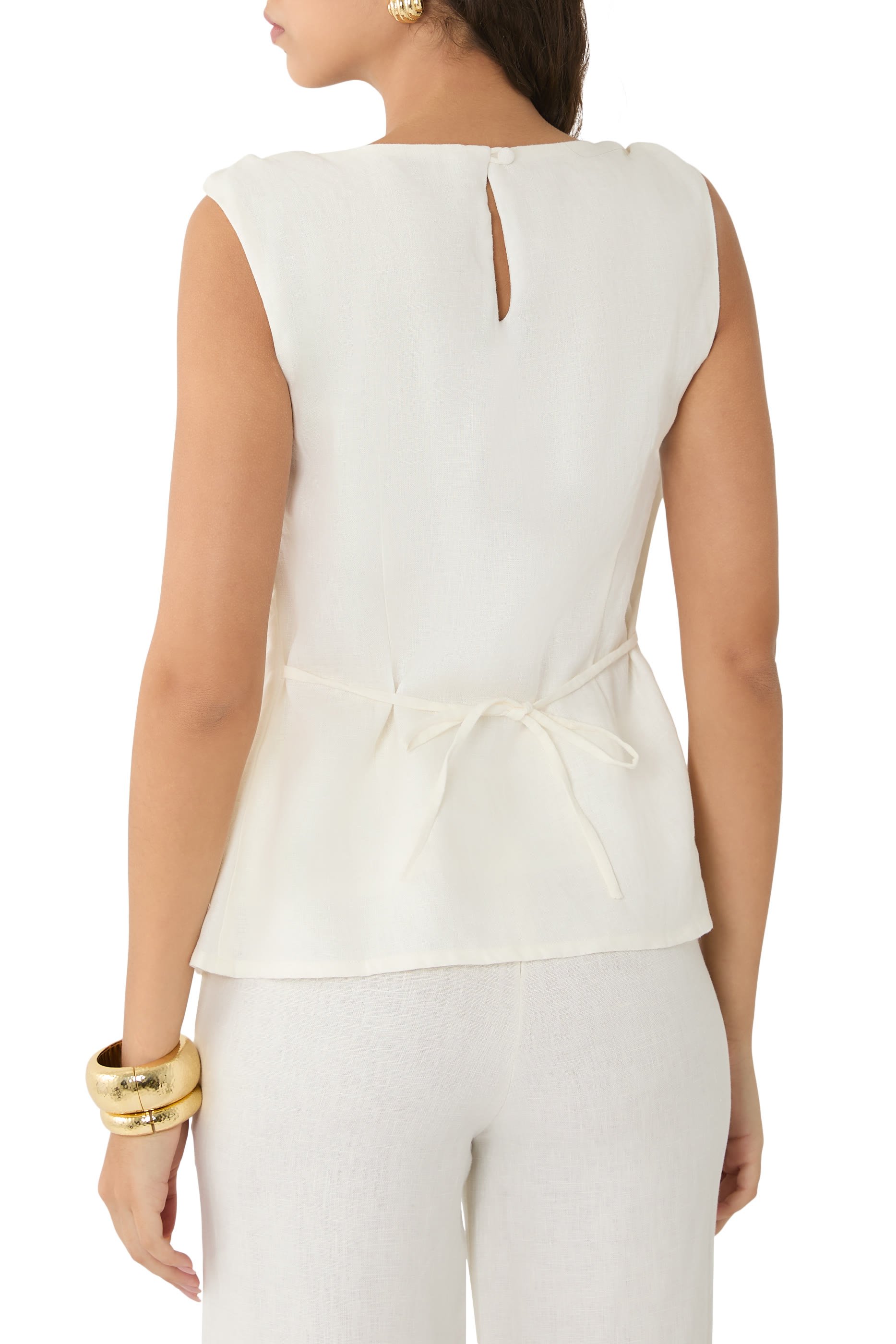 بلوزة فلور كتان