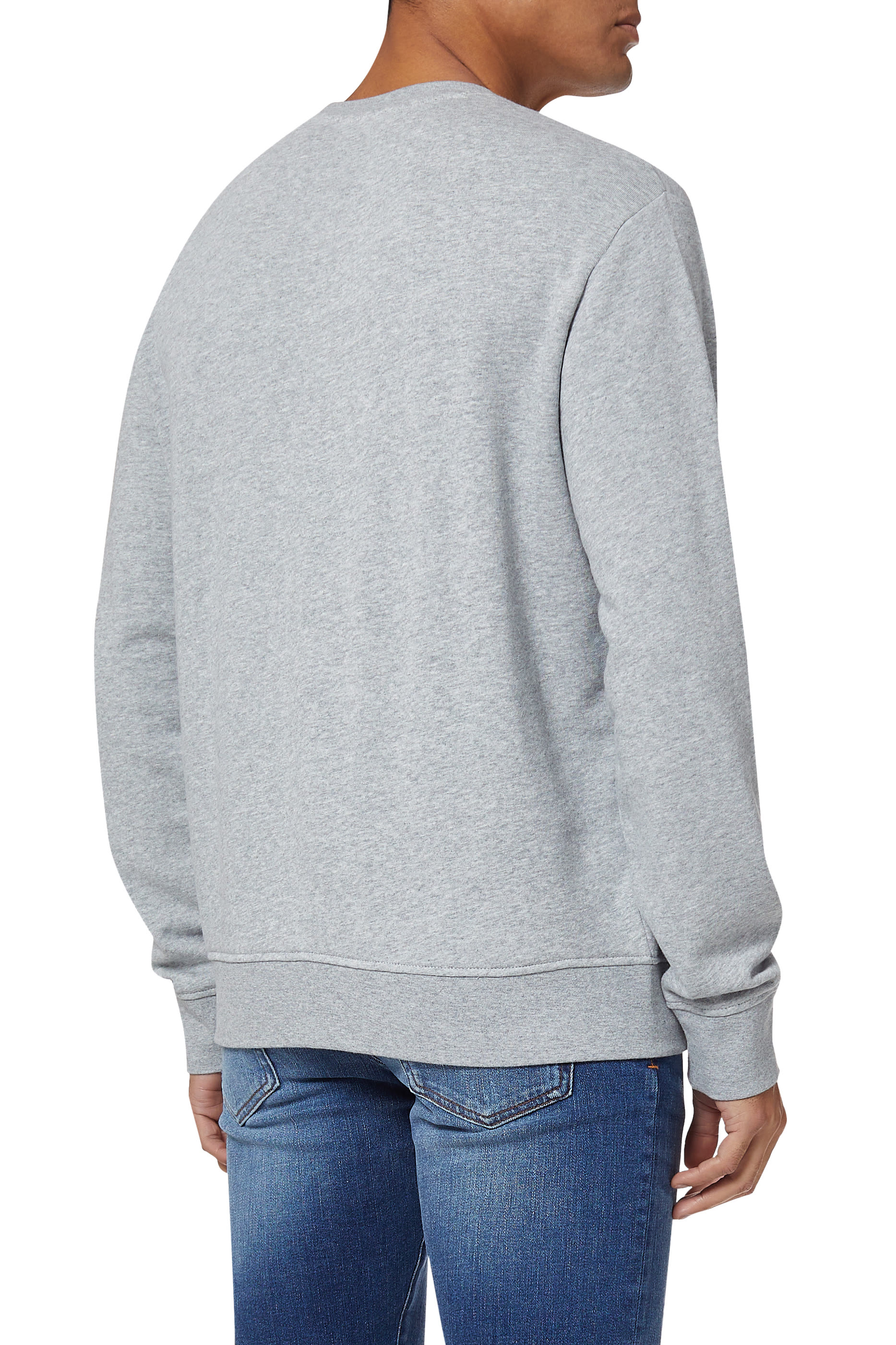 سويت شيرت قطن مزين بشعار الماركة