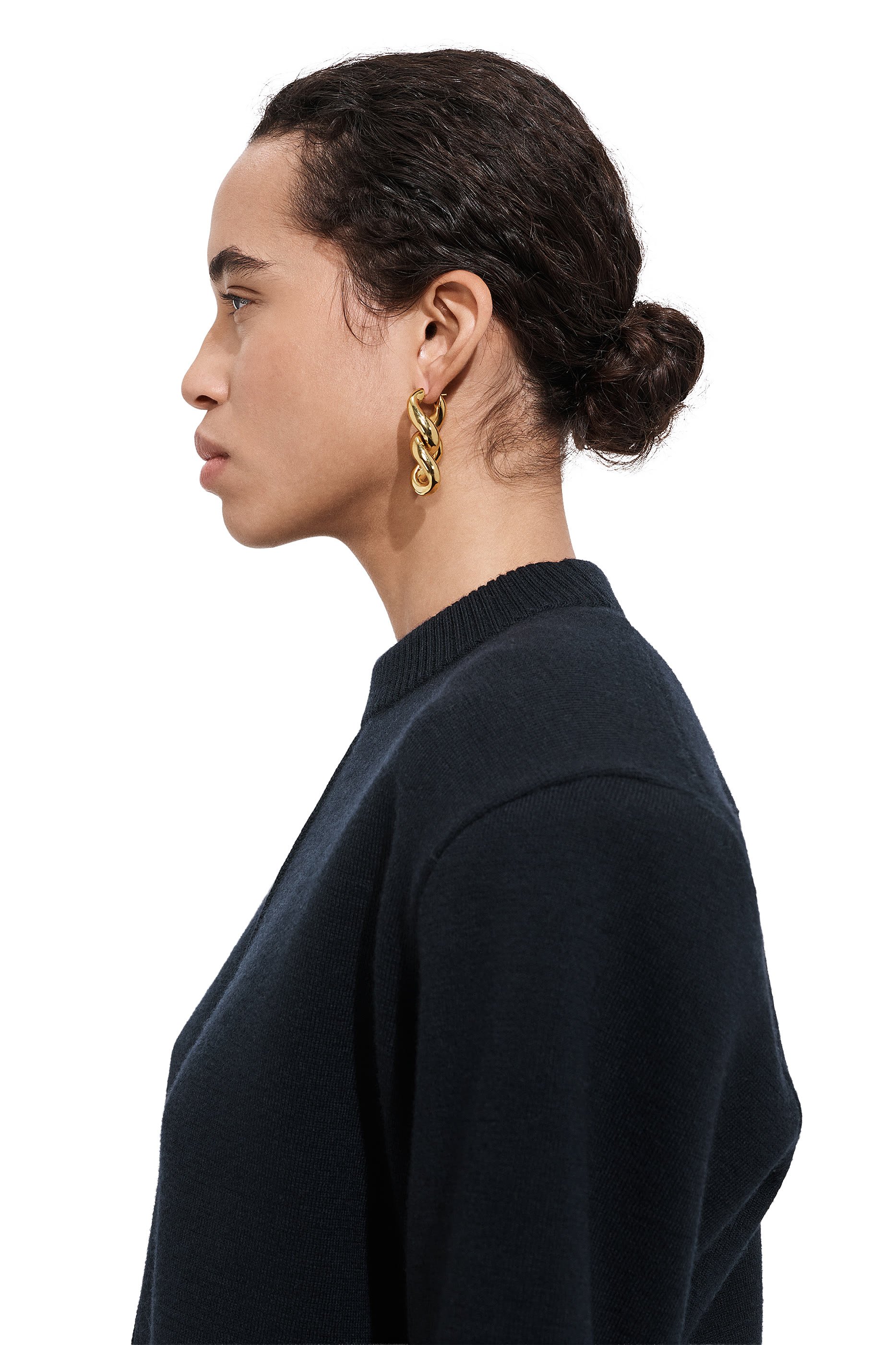 أقراط بريزما، فضة إسترلينية مطلية بذهب عيار 18