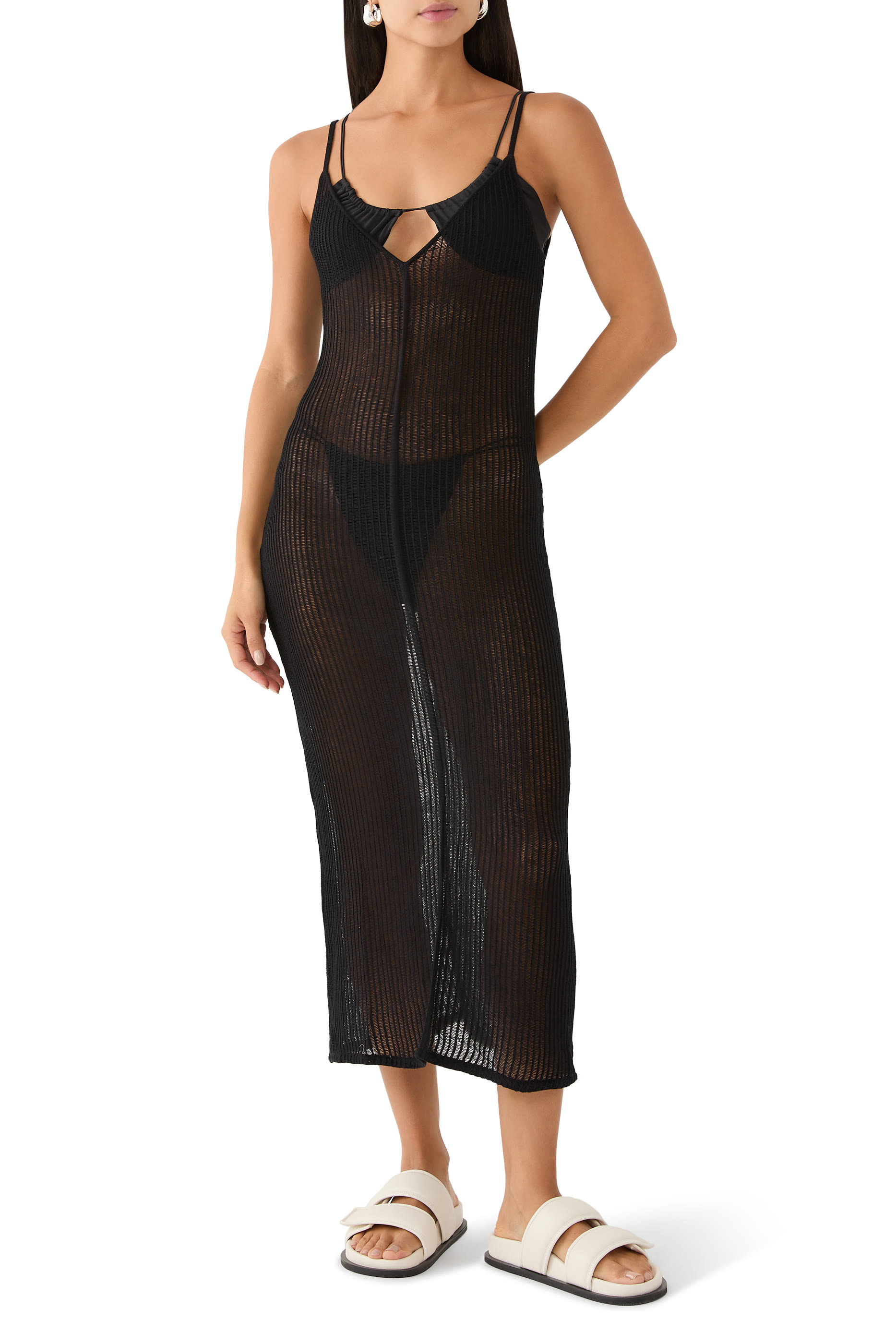 فستان لونا متوسط الطول نسيج فيسكوز