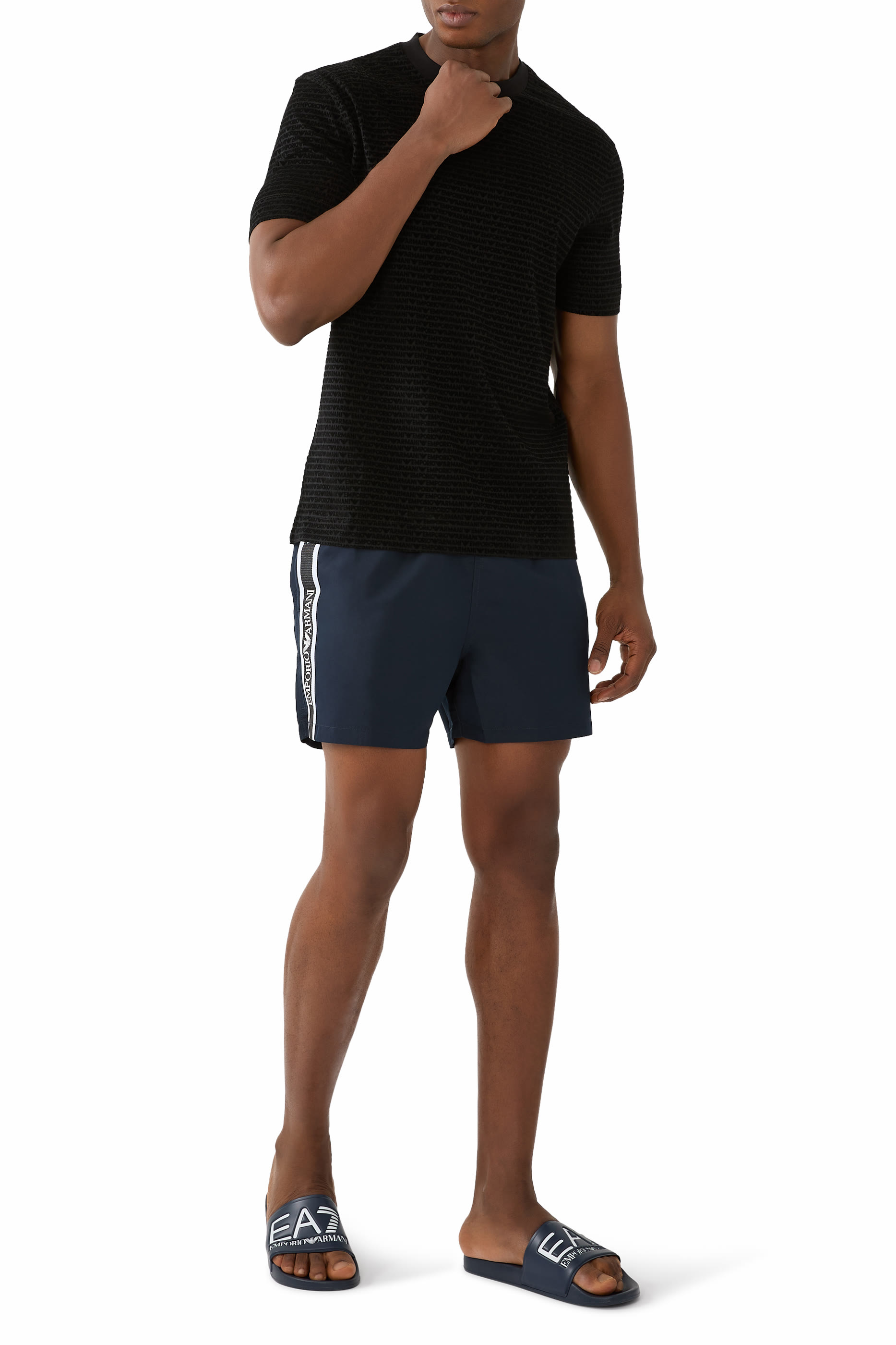 تيشيرت بشعار الماركة مزيج ليوسيل جيرسيه بشعار الماركة بالكامل