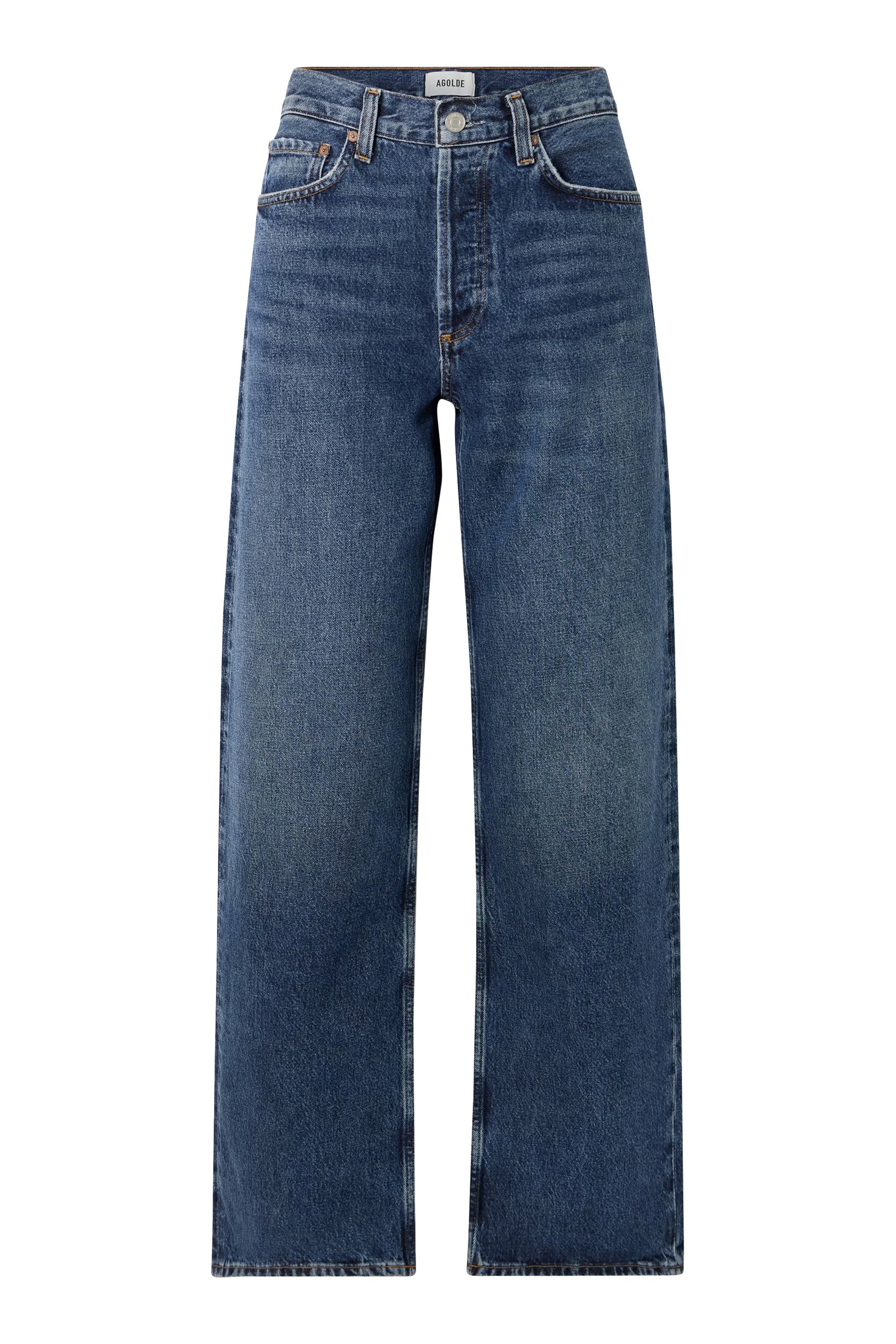 بنطال جينز بقصة ساق واسعة