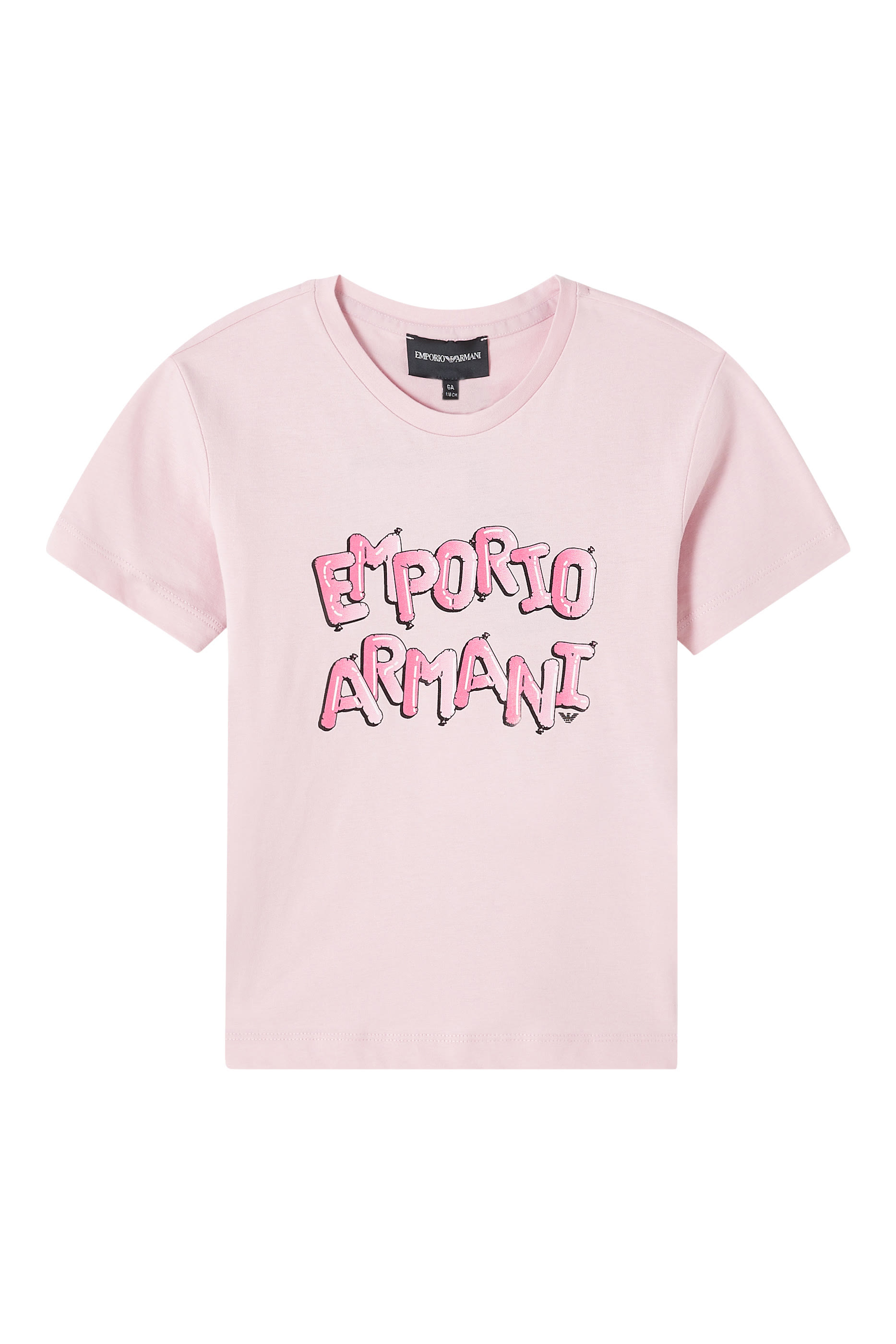 تيشيرت بشعار الماركة قطن للأطفال