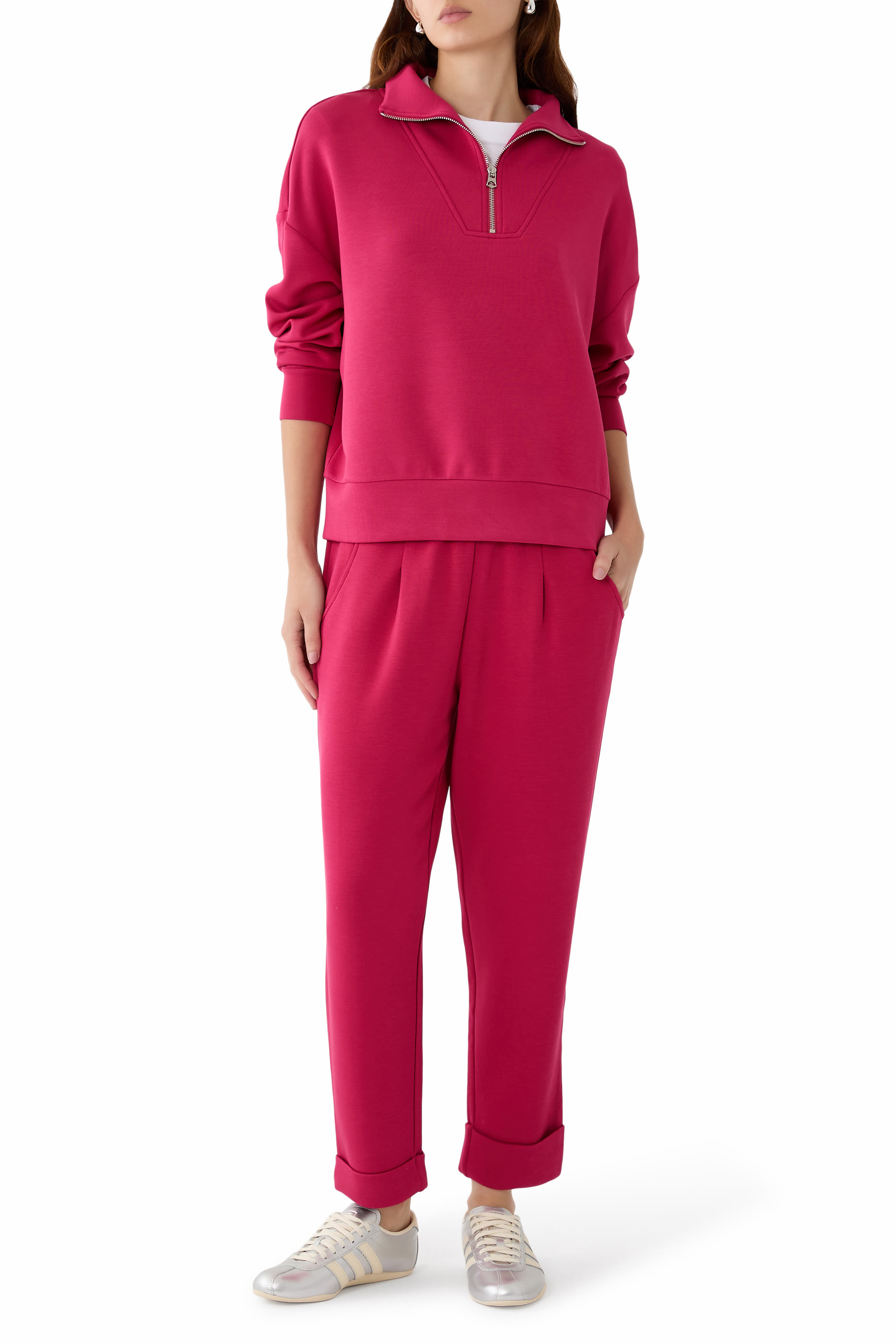 بنطال بأسوار كاحل مطوية 28.5 بوصة