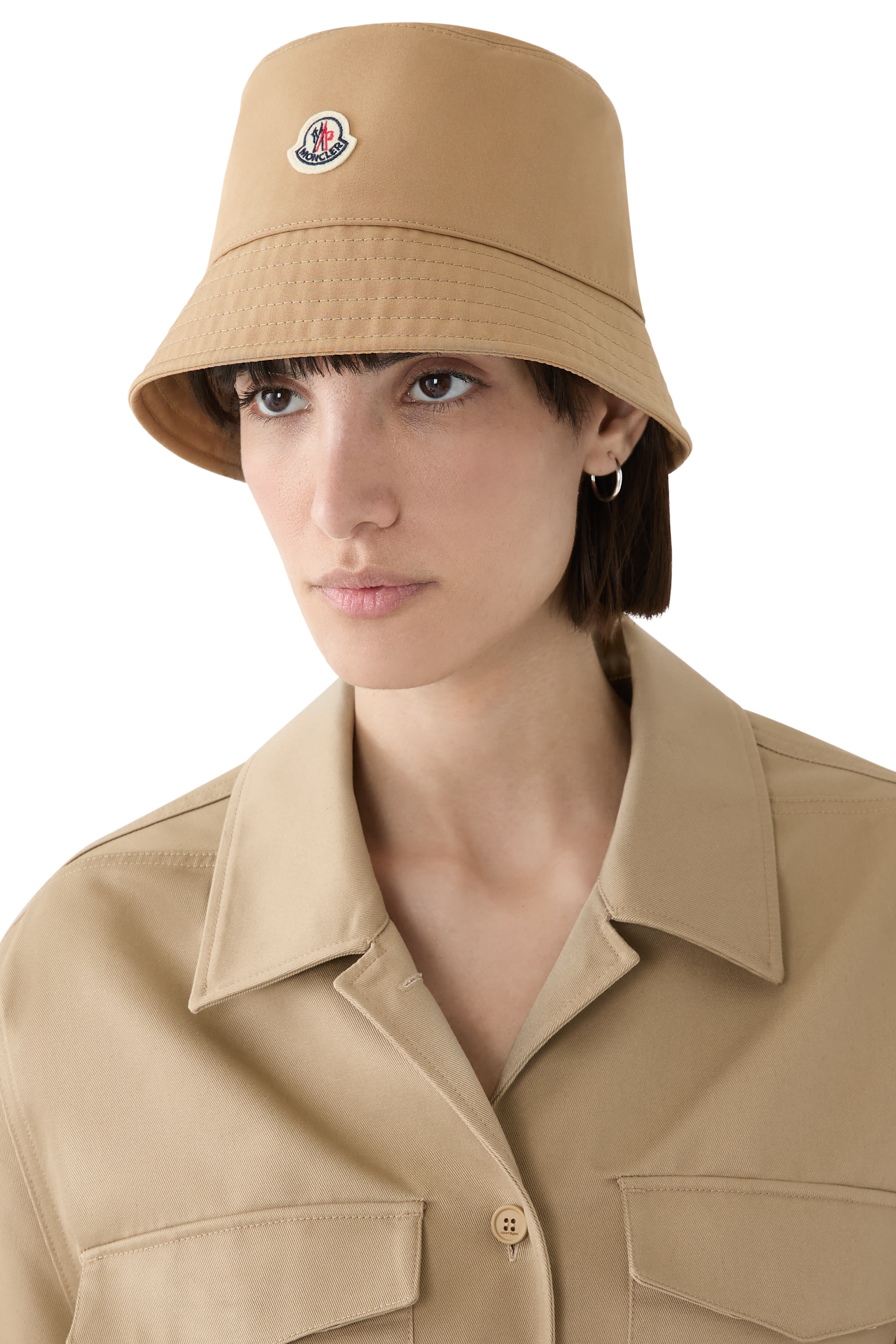 قبعة باكيت بشعار الماركة قطن