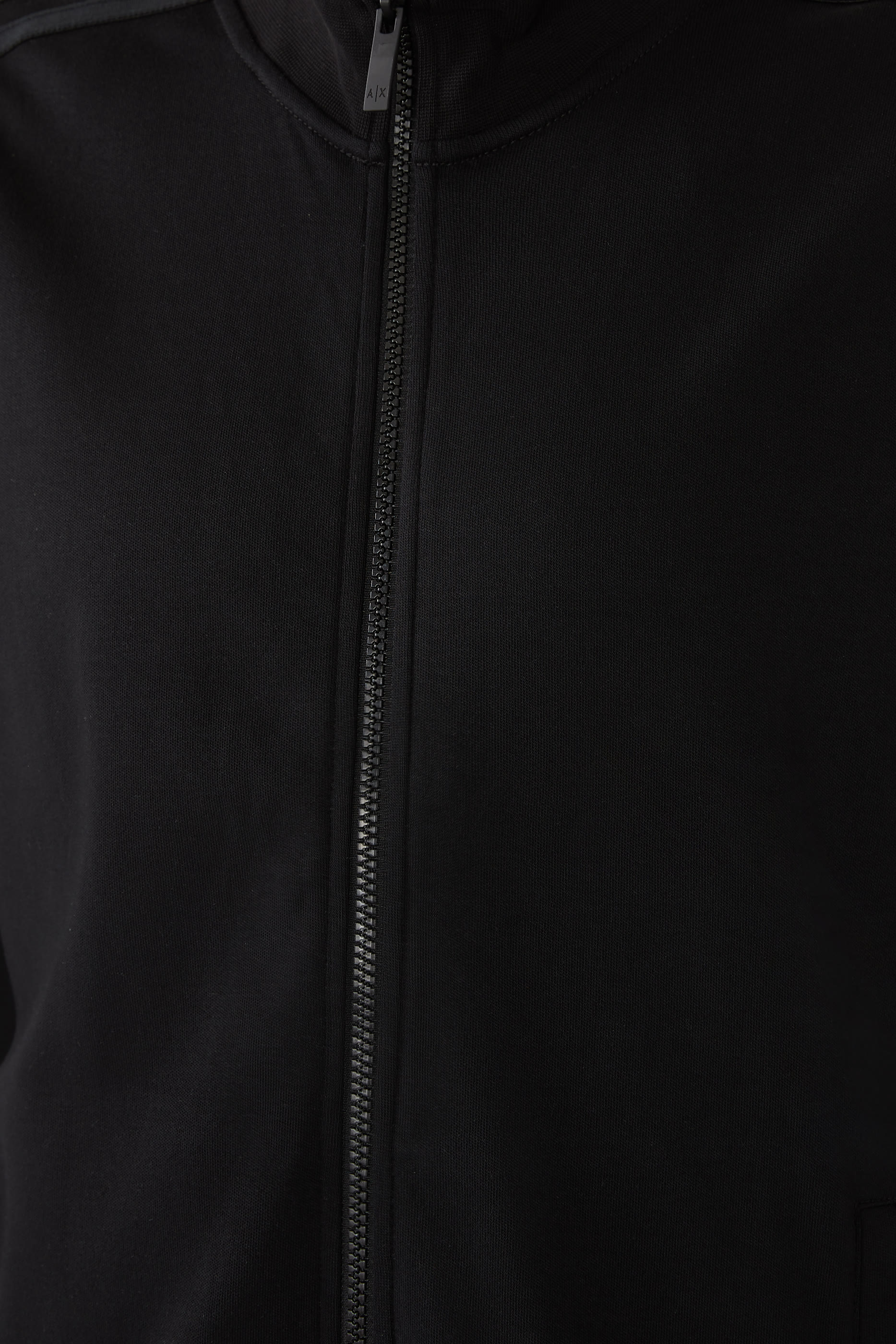 سويت شيرت بسحاب كامل وأشرطة وشعار الماركة