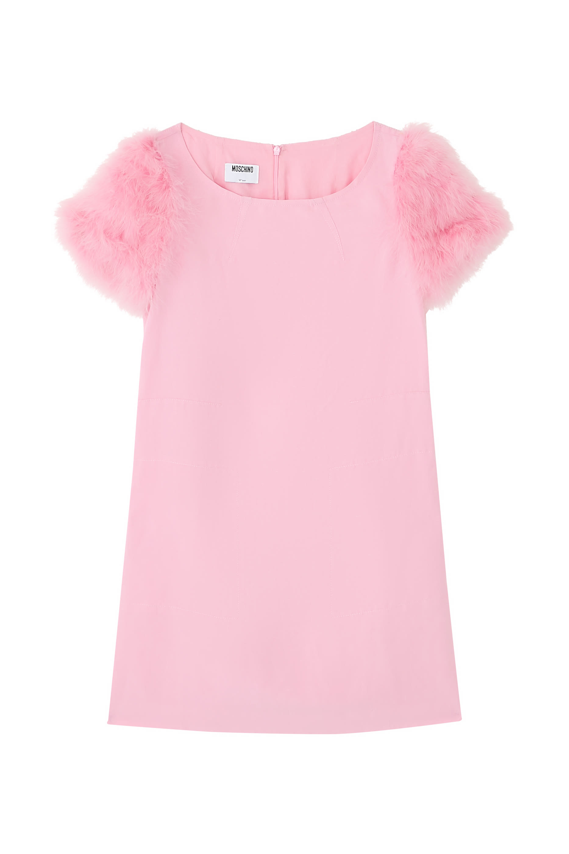 فستان قصير بأكمام بكشكش