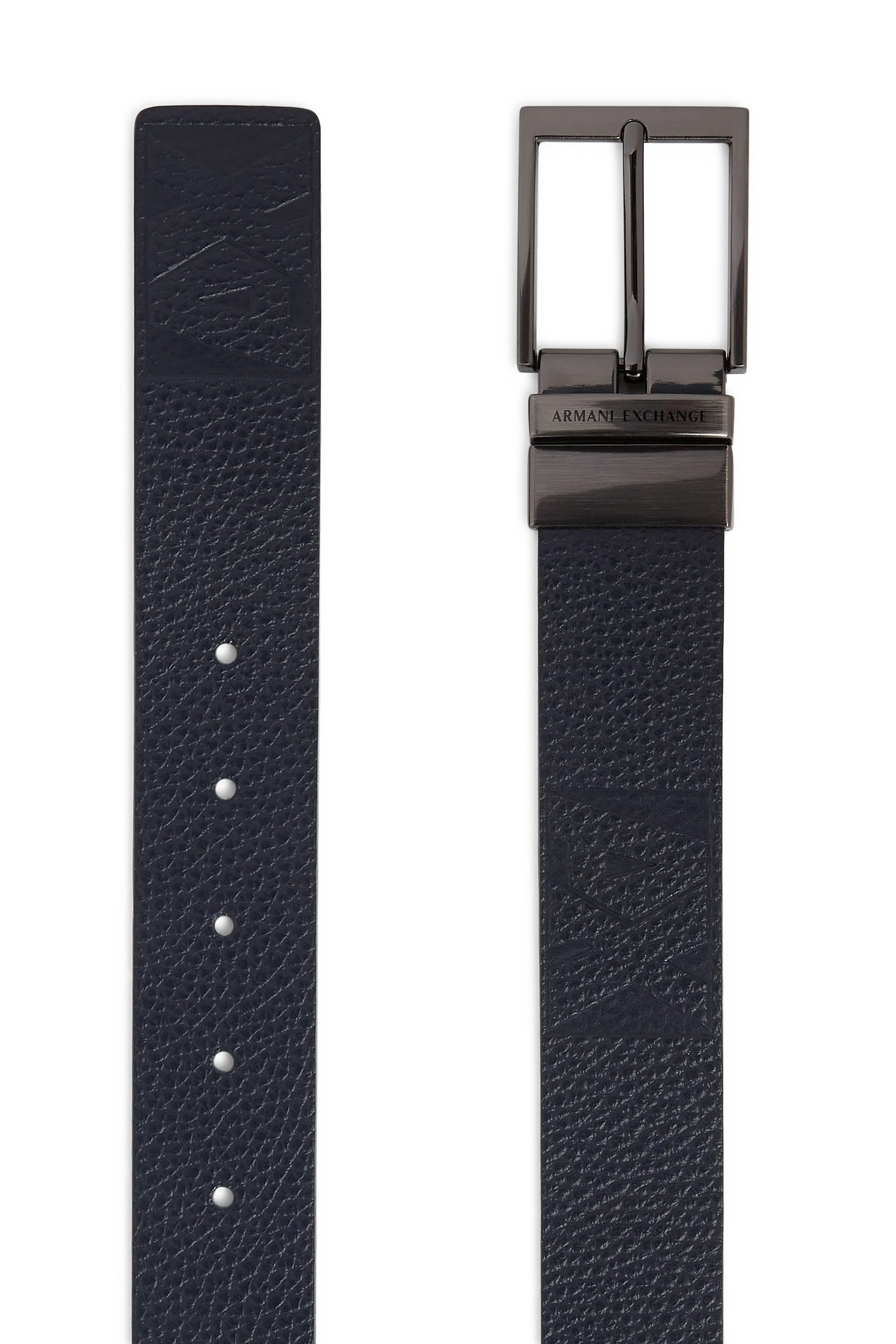 حزام بنقشة شعار الماركة جلد