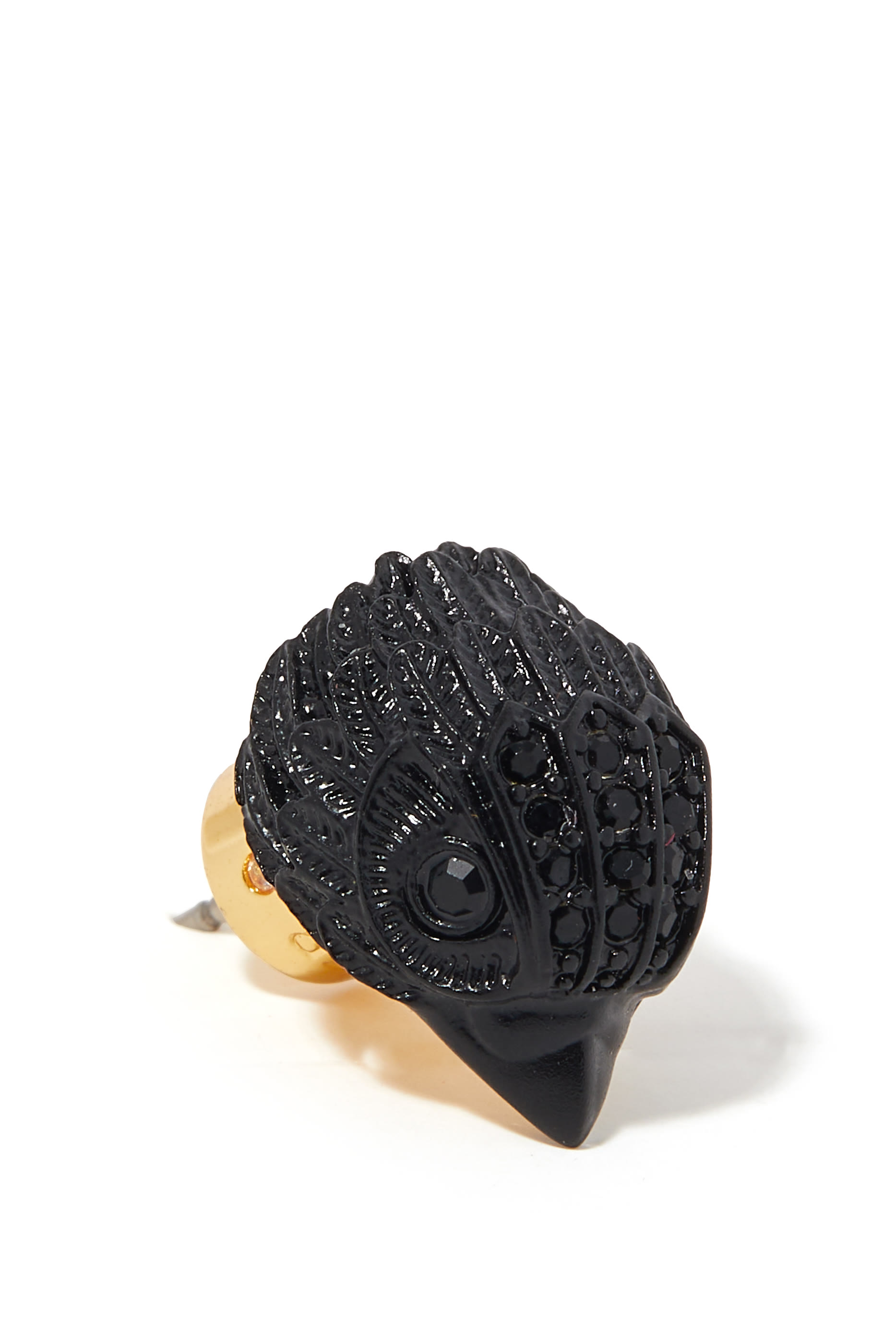 أقراط بتصميم رأس النسر مرصعة بكريستال