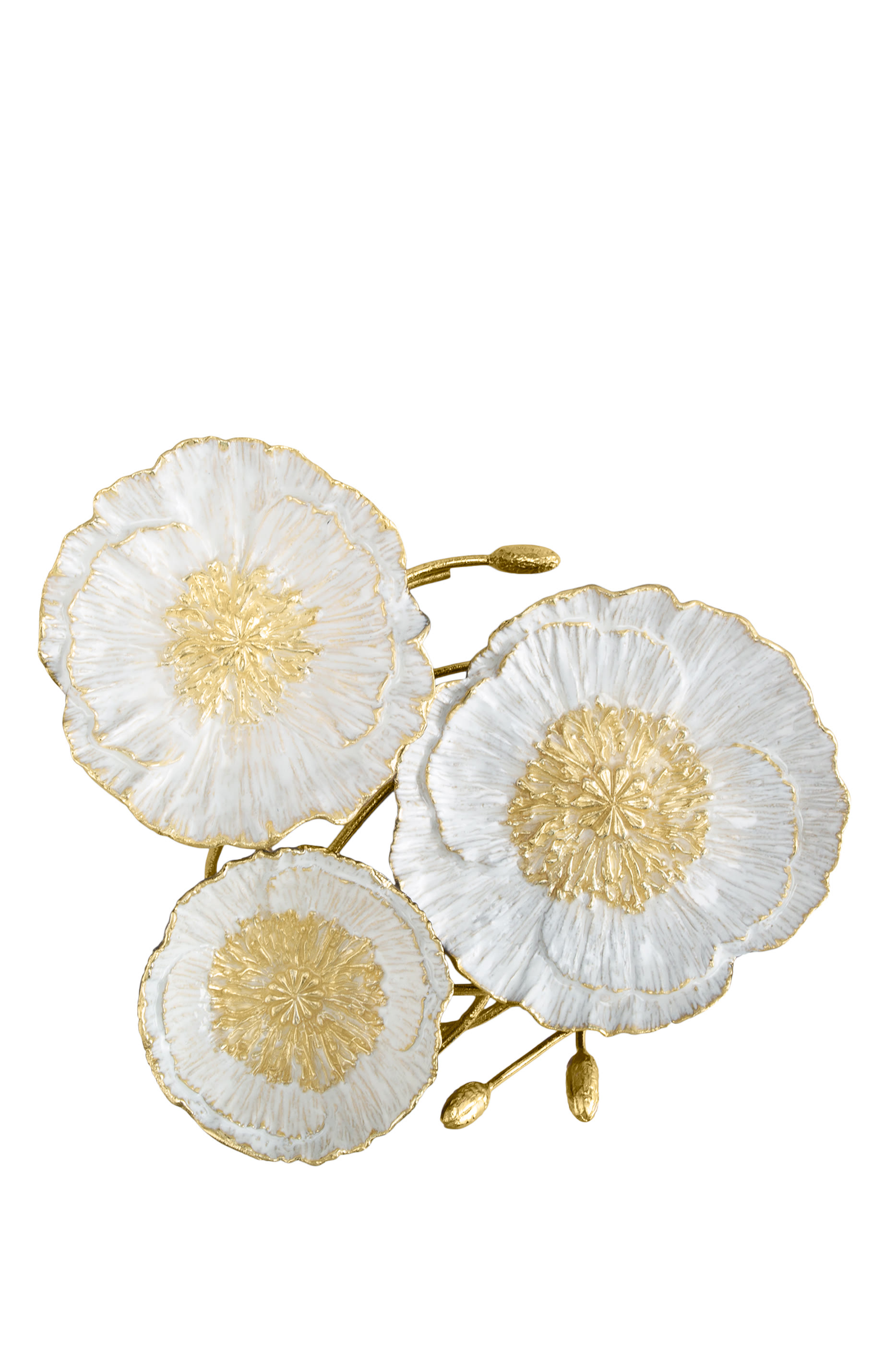 طبق ثلاثي بتصميم شقائق النعمان