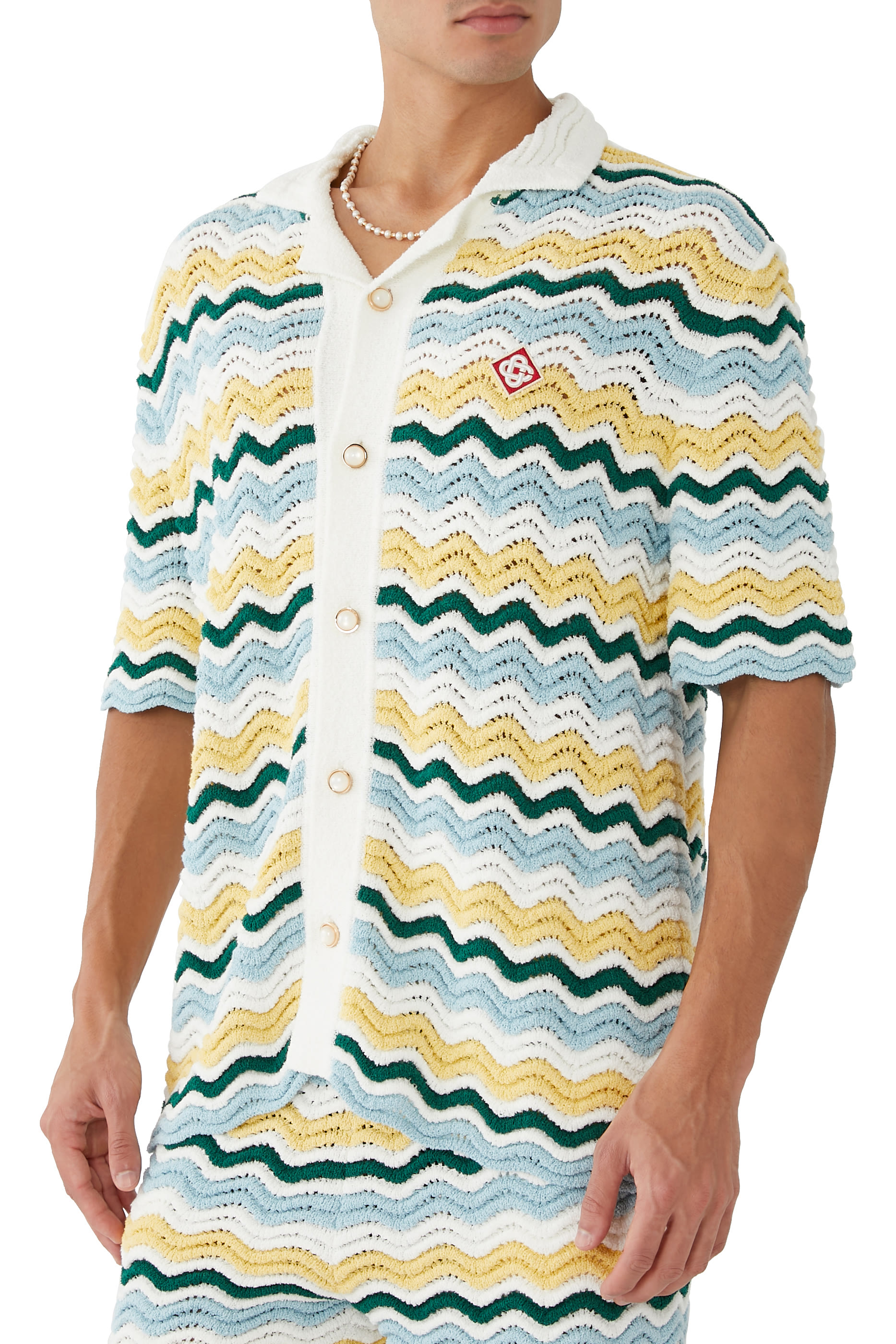 قميص بطبعة مموجة بوكليه