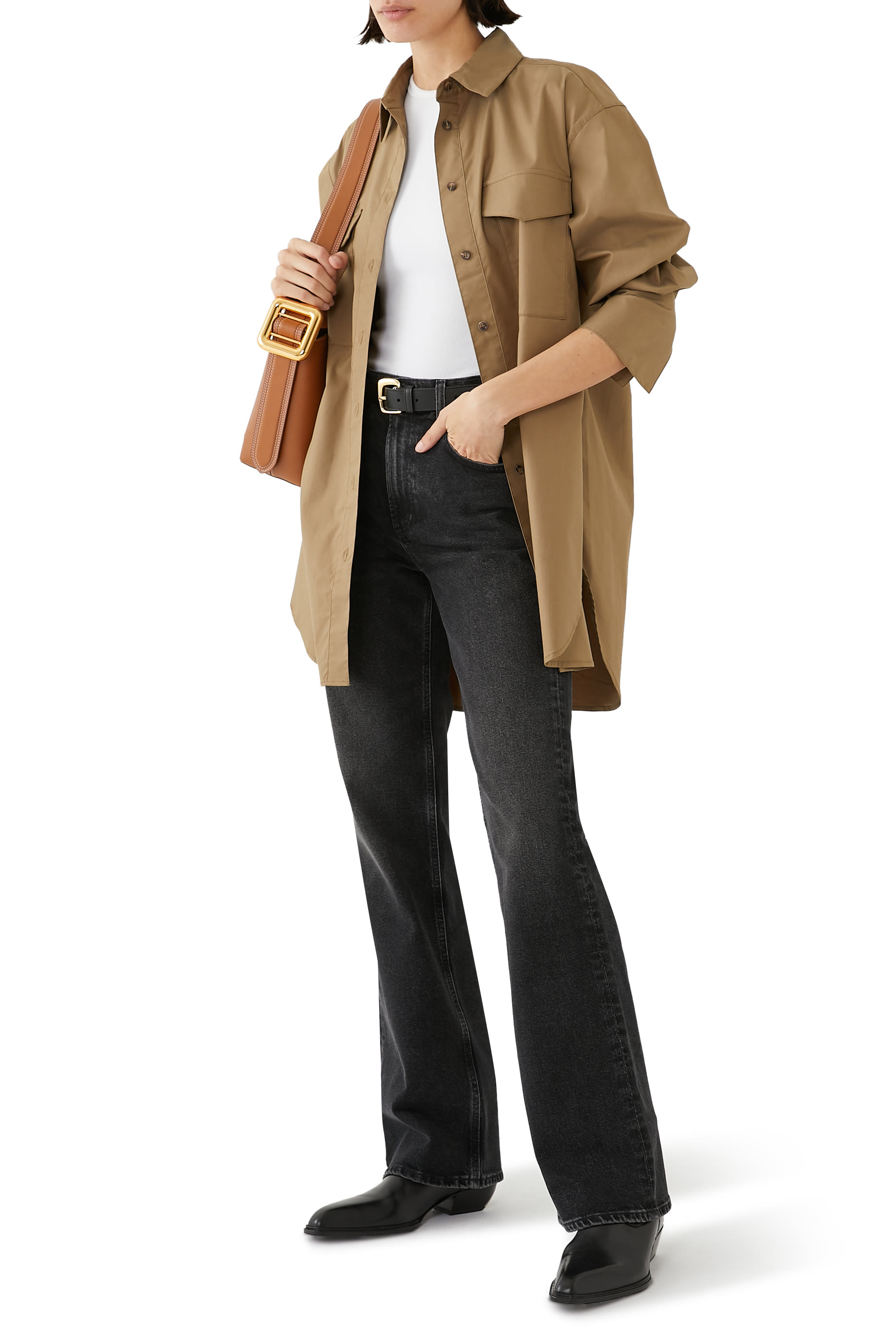 بنطال فيفيدا دنيم بخصر متوسط الإرتفاع