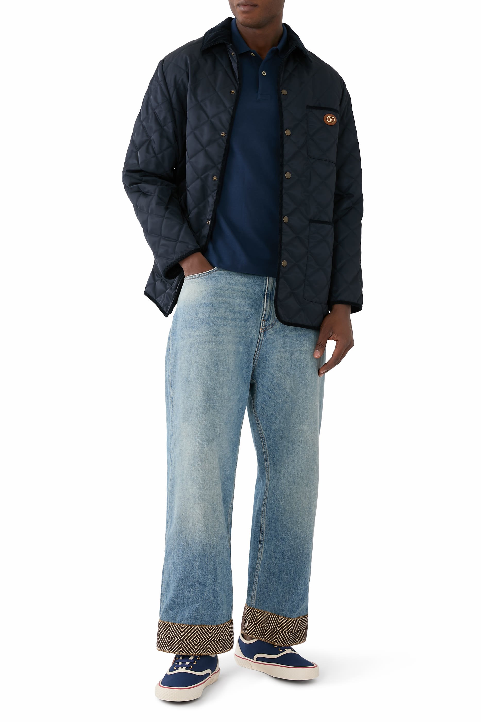 قميص بولو مطرز بشعار الماركة قطن بيكيه