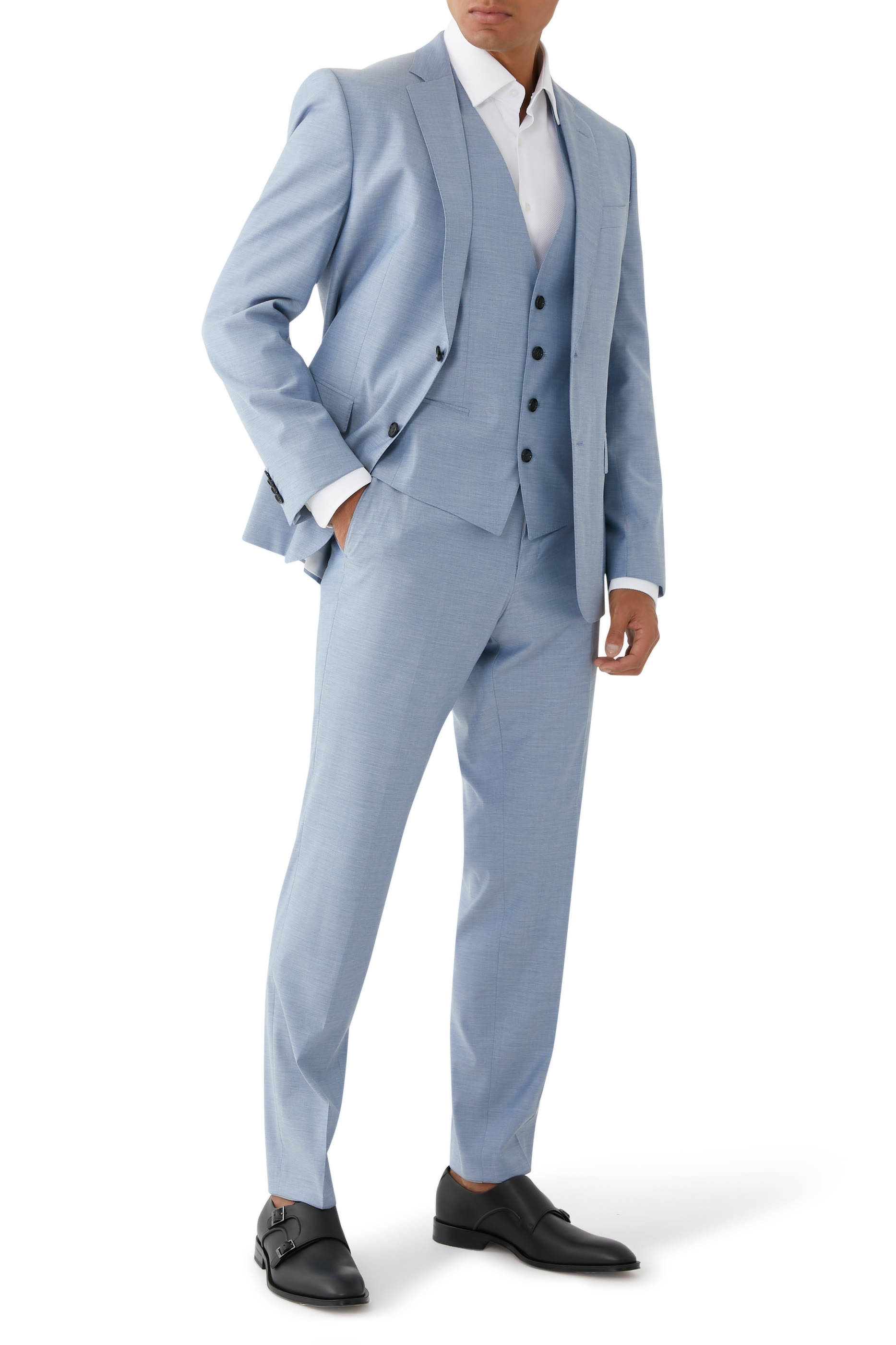 قميص بقصة عادية قطن بوبلين مطاطي