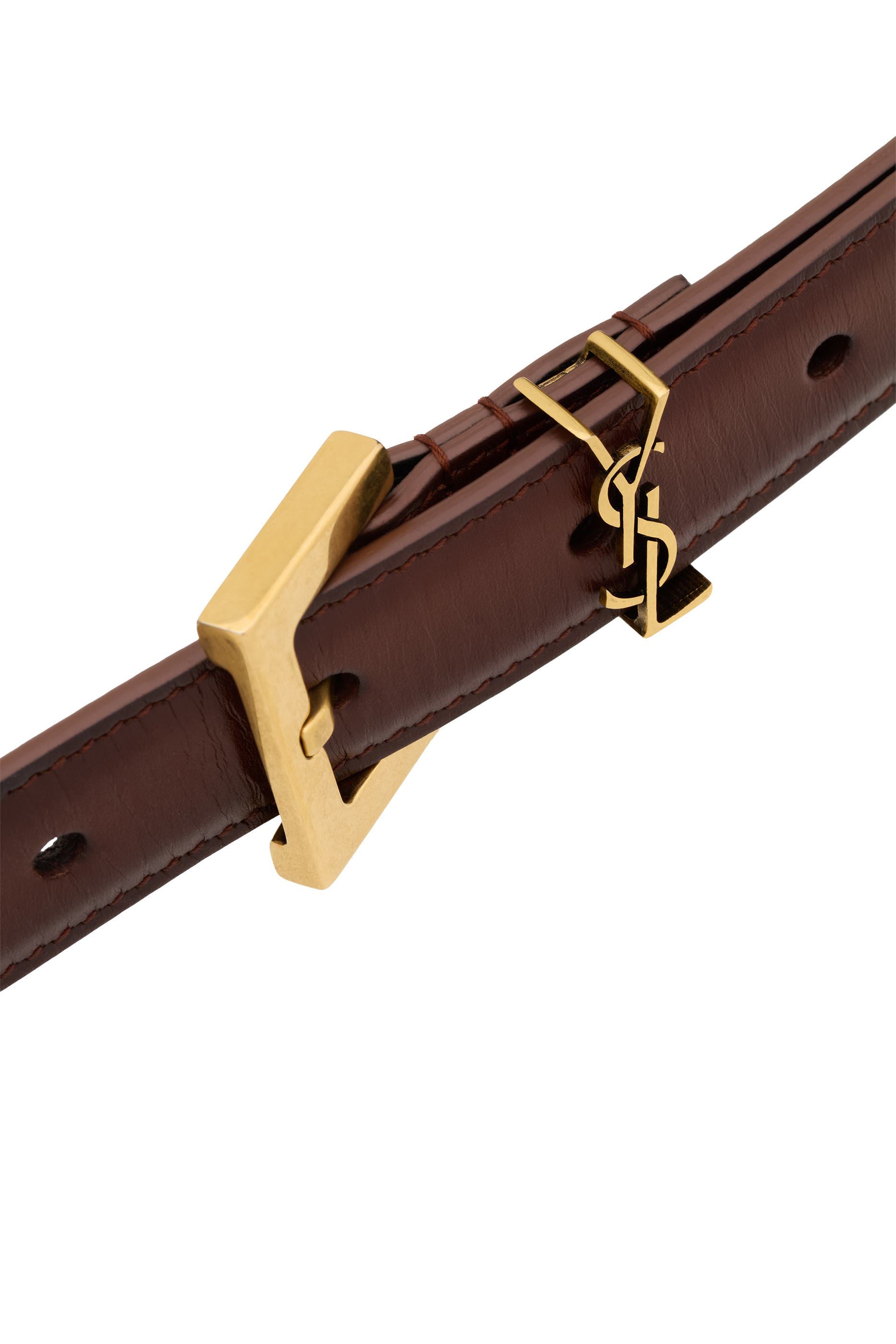 حزام رفيع بشعار الماركة جلد فينتج