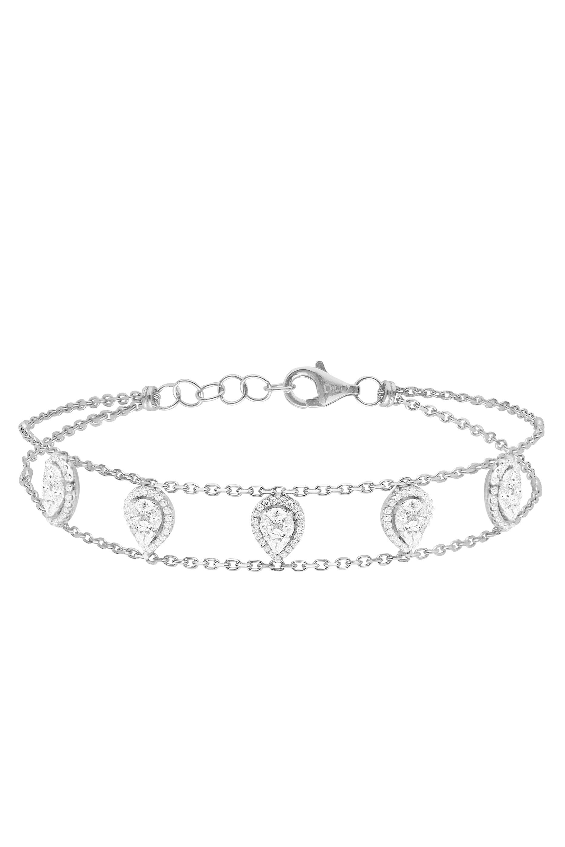 &Eacute;clat Bracelet 5 Pears, 18k White Gold & Diamonds
