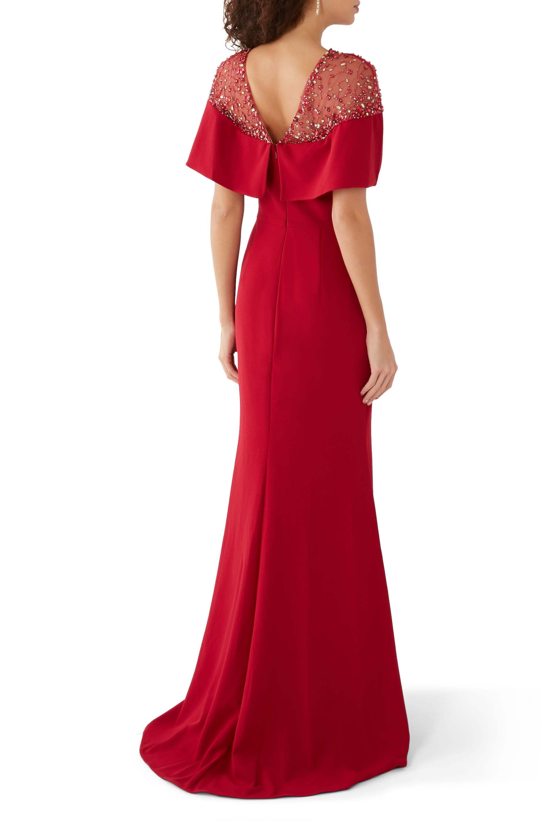 فستان سهرة بكاب