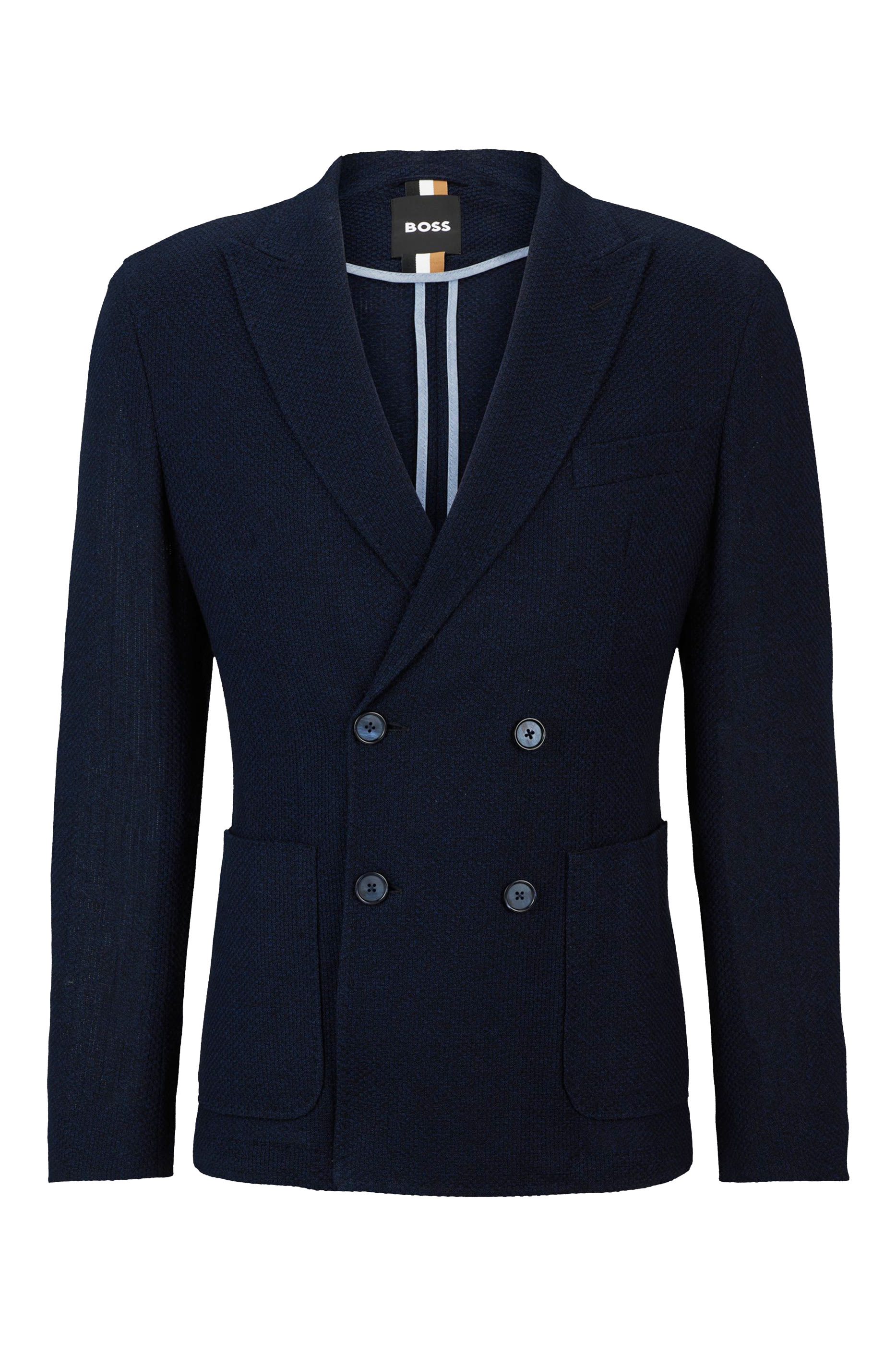 جاكيت بقصة سليم قطن بنقشة دقيقة