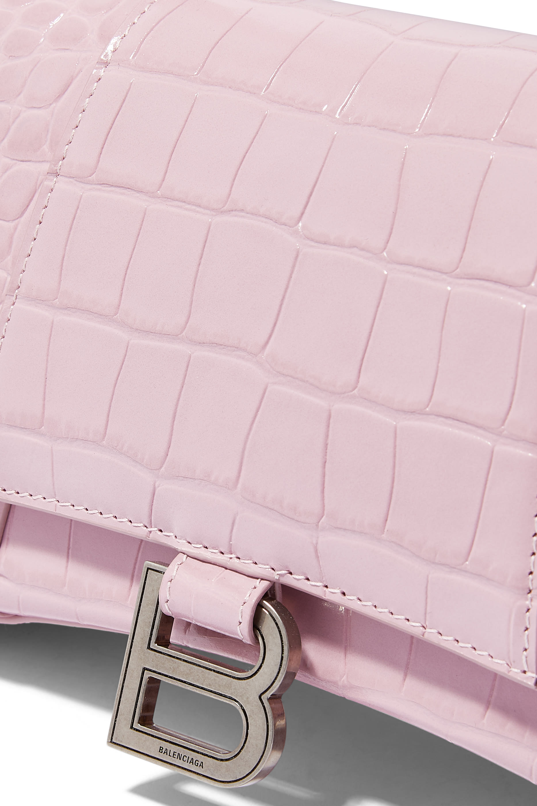 حقيبة يد اورجلاس صغيرة بنقشة جلد التمساح