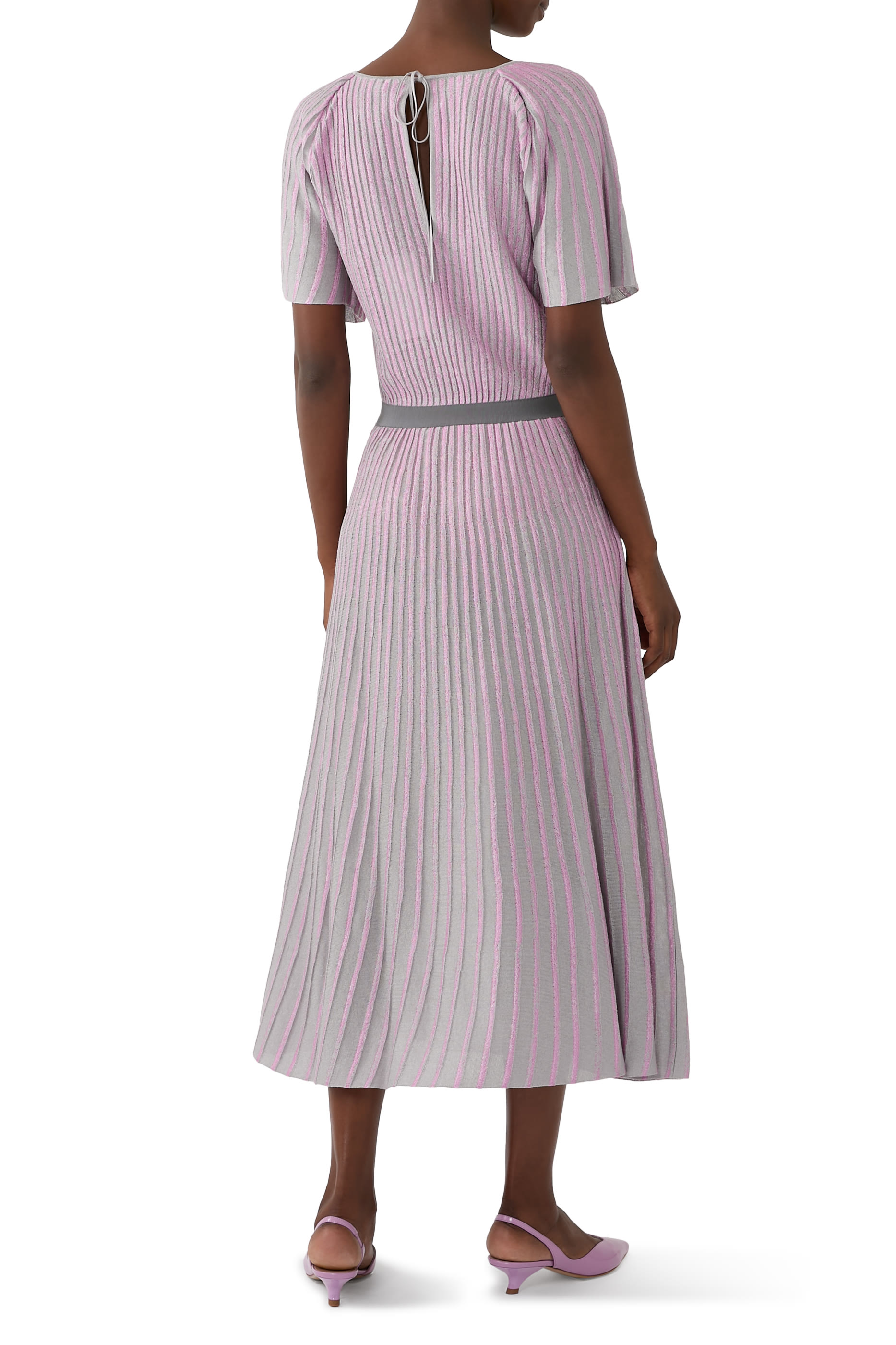 فستان مخطط طويل