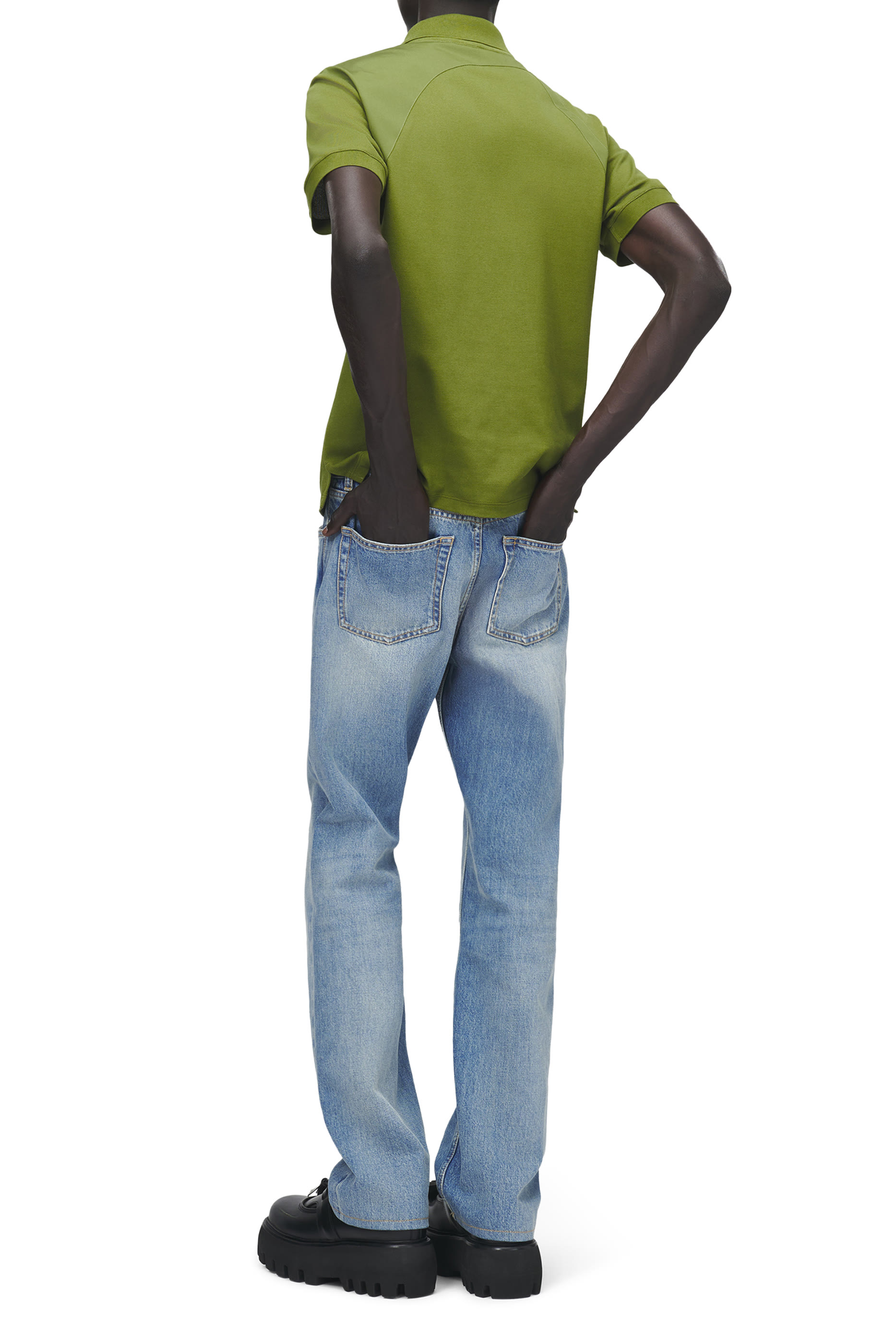 قميص بولو مزين بشريط