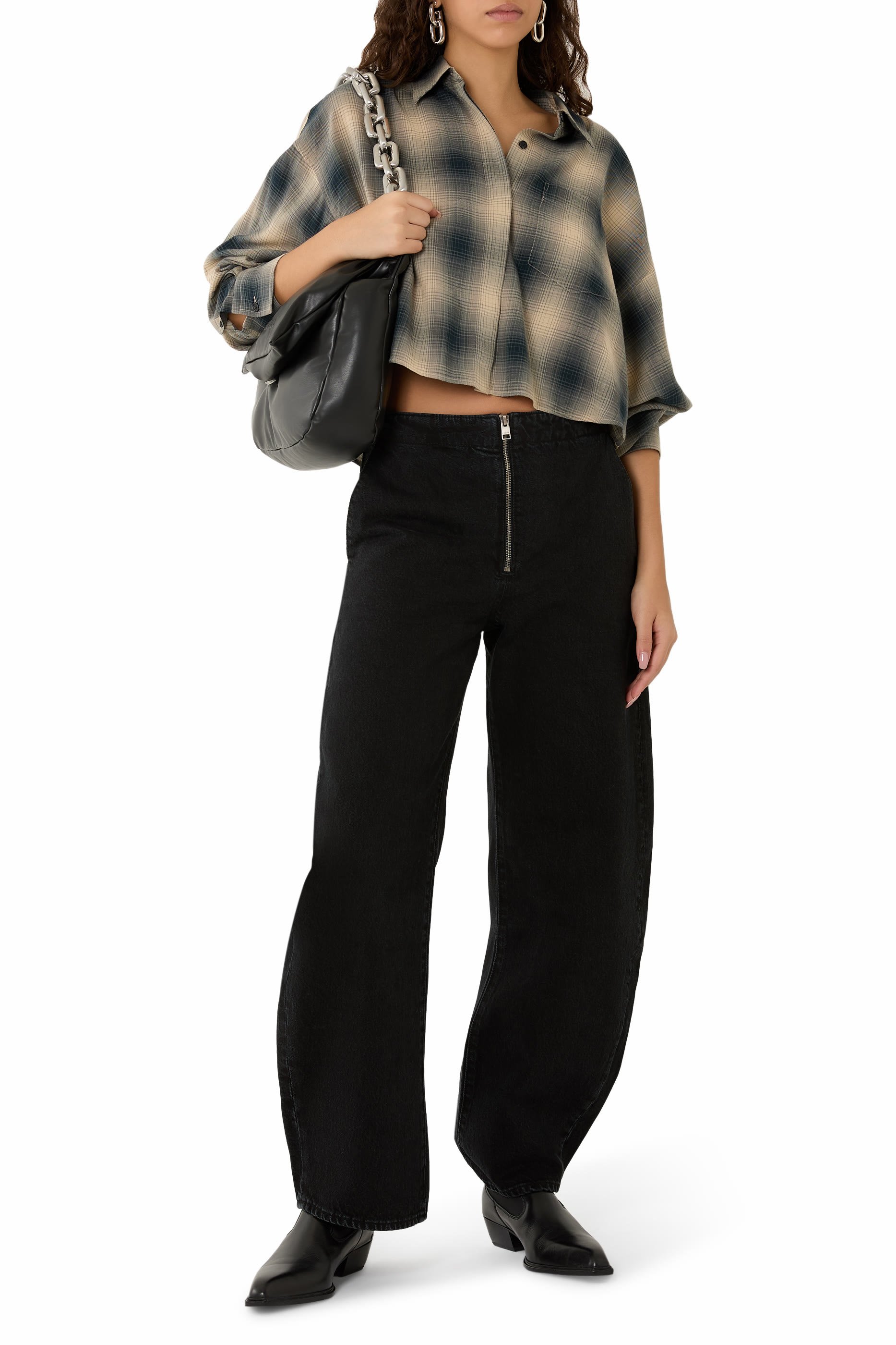 بنطال جينز بسحاب