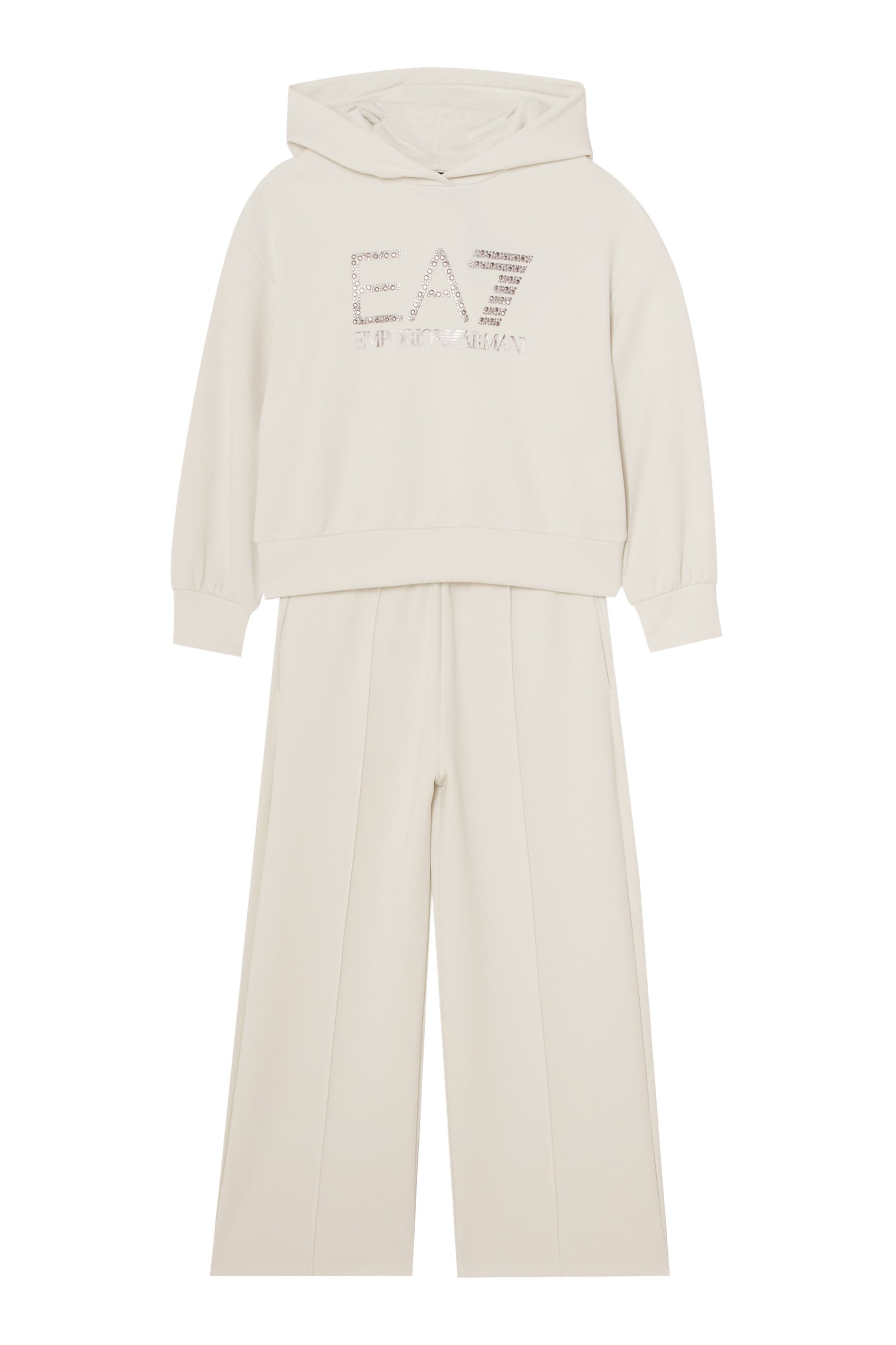 بدلة رياضية بشعار الماركة المرصع بكريستال للأطفال