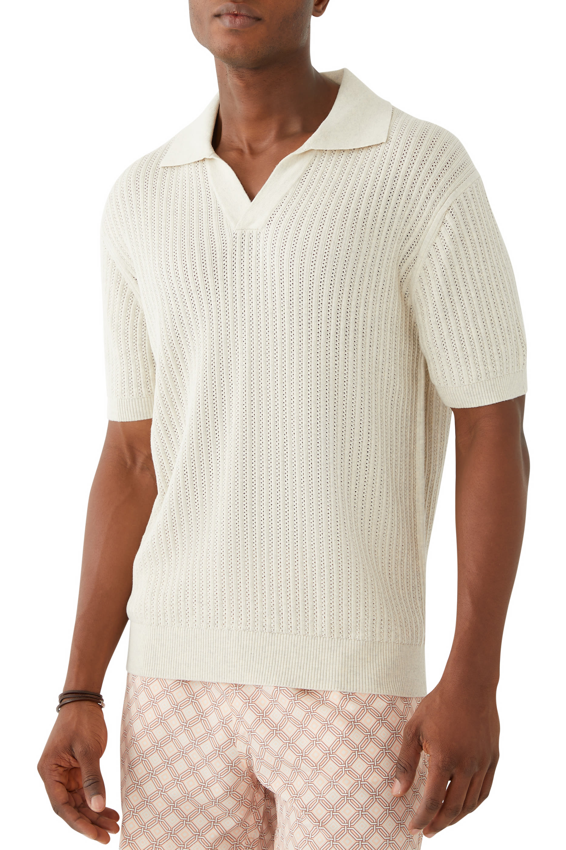 قميص بولو منسوج رينو بغرزة السلسة