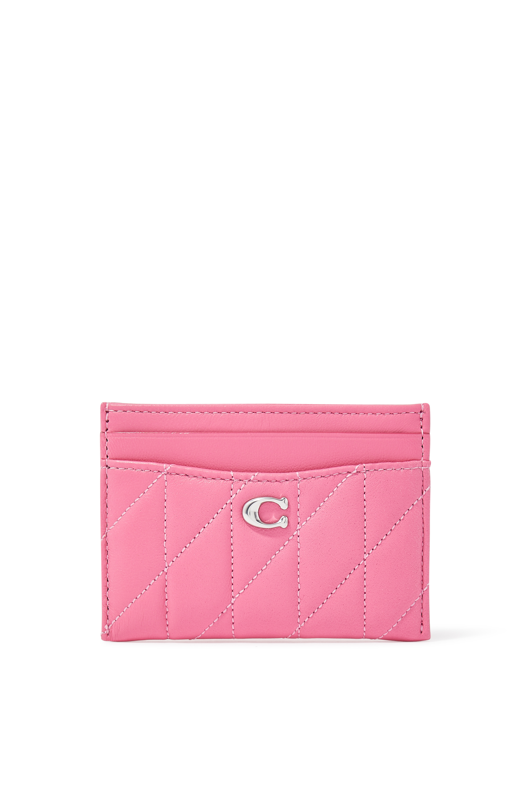 حافظة بطاقات ايسنشال بحياكة مبطنة