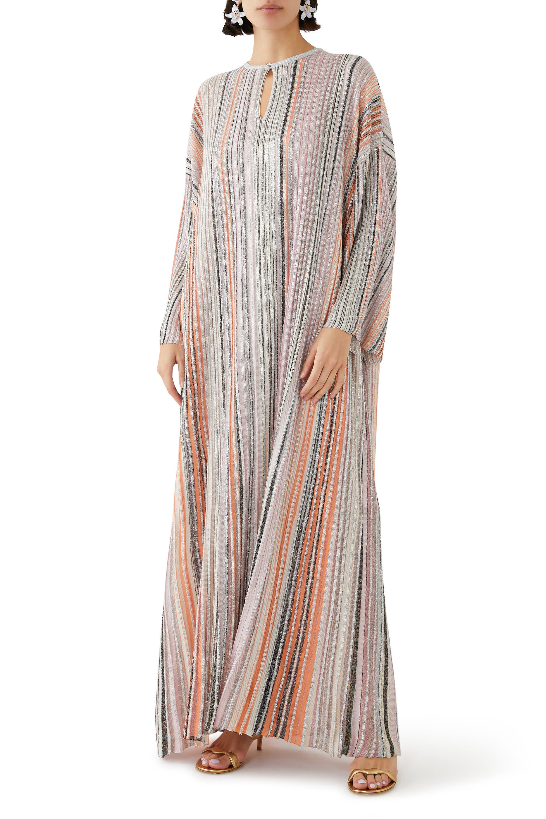 قفطان منسوج مزين بالترتر