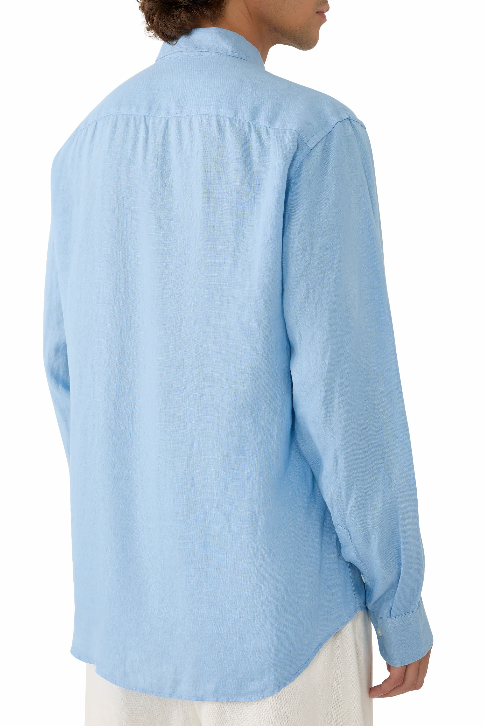 قميص بأكمام طويلة كتان