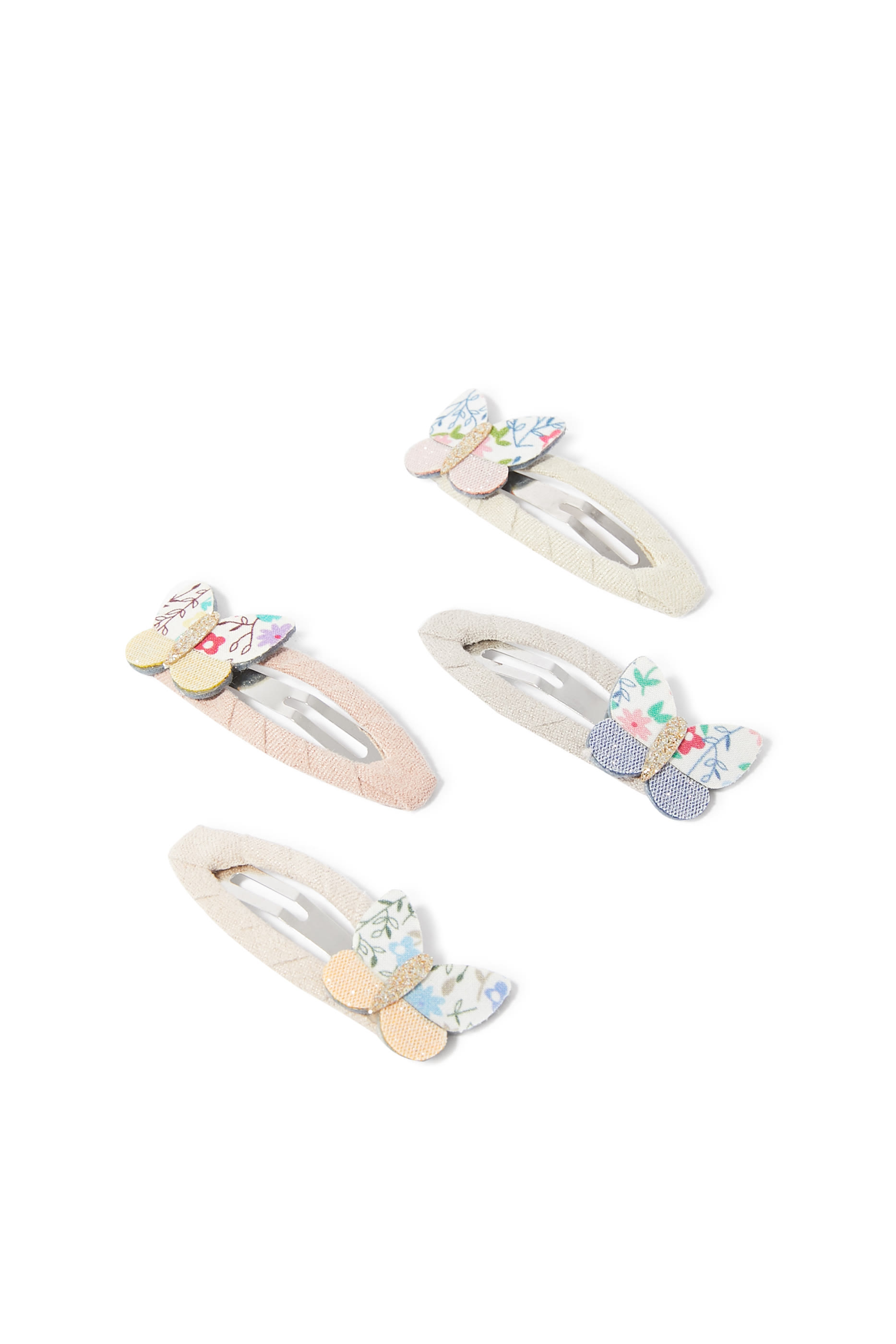 مجموعة مشابك شعر بيتي بفراشات للأطفال