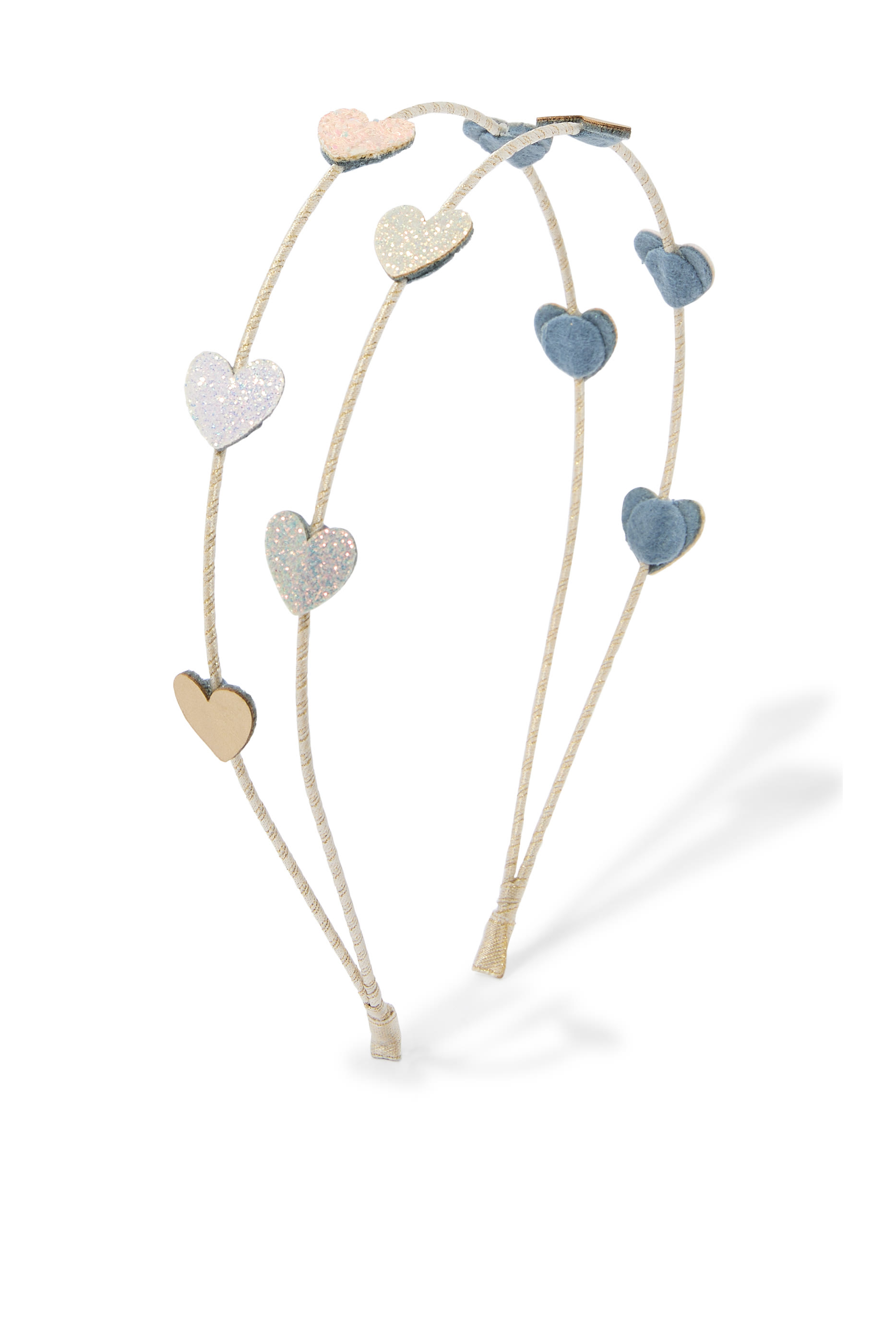 طوق رأس أليس بتصميم قلوب مزدوج للأطفال