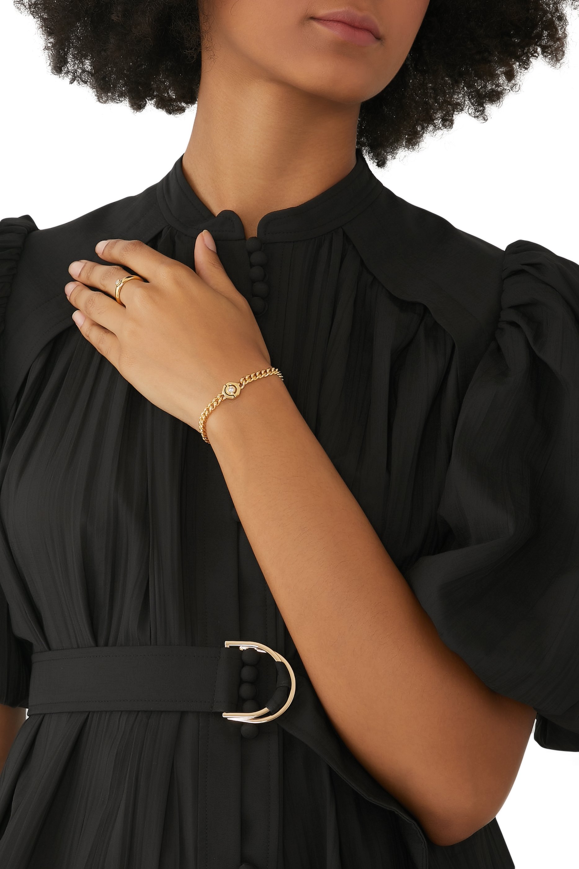 سوار فلوتينغ بدلاية سداسية نحاس مطلي بذهب عيار 18