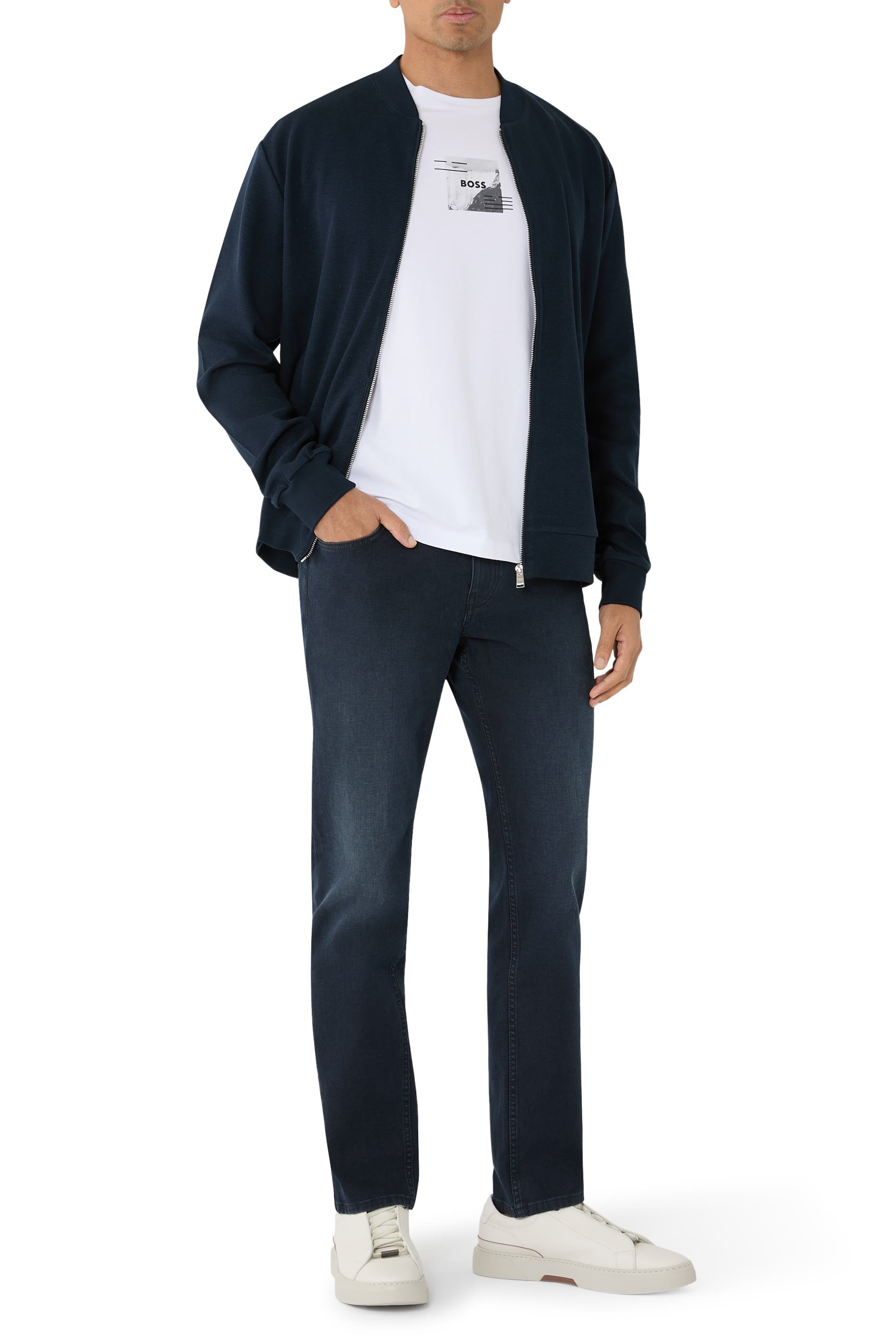 سويت شيرت كتان وقطن بيكيه بسحاب