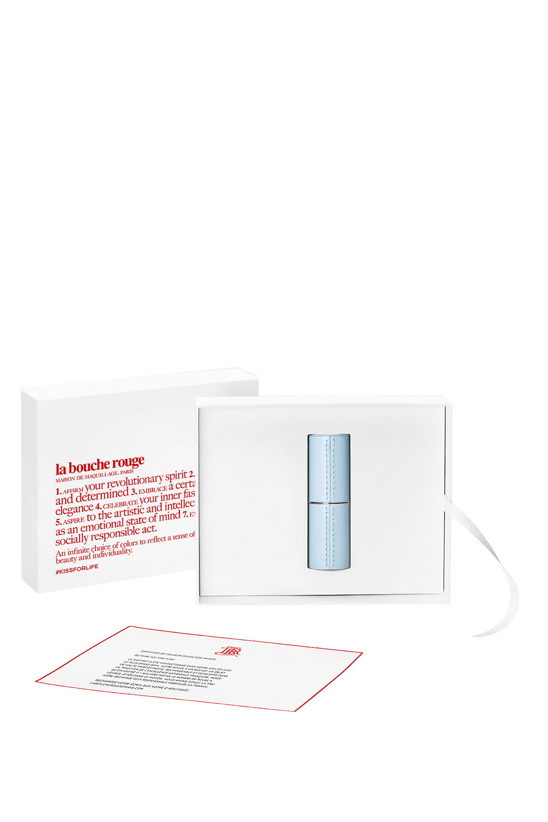 علبة أحمر شفاه جلد فاخر قابلة لإعادة الملء