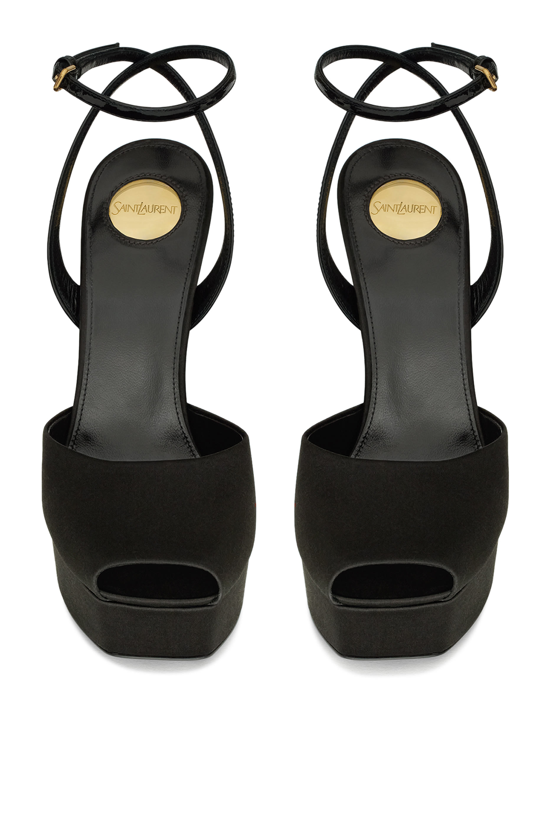 صندل لا سكاندال 140 بنعل سميك ستان كريب