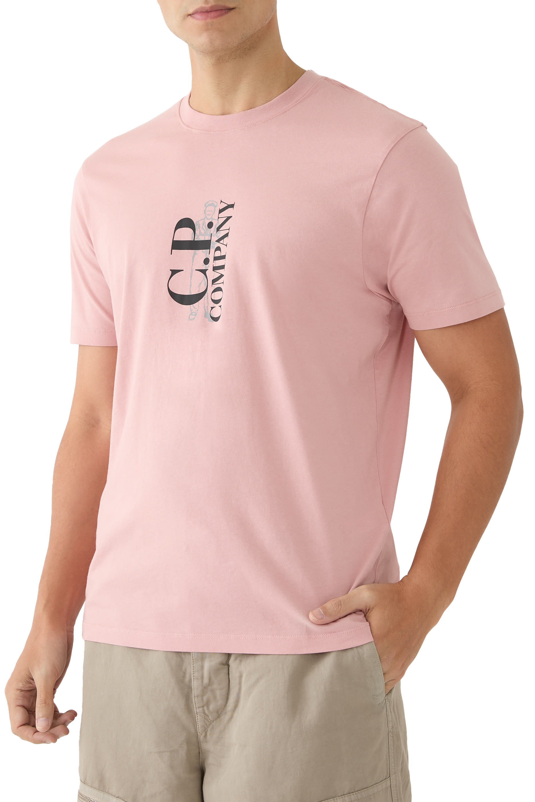 تيشيرت بشعار  الماركة عمودي 30/1 جيرسيه