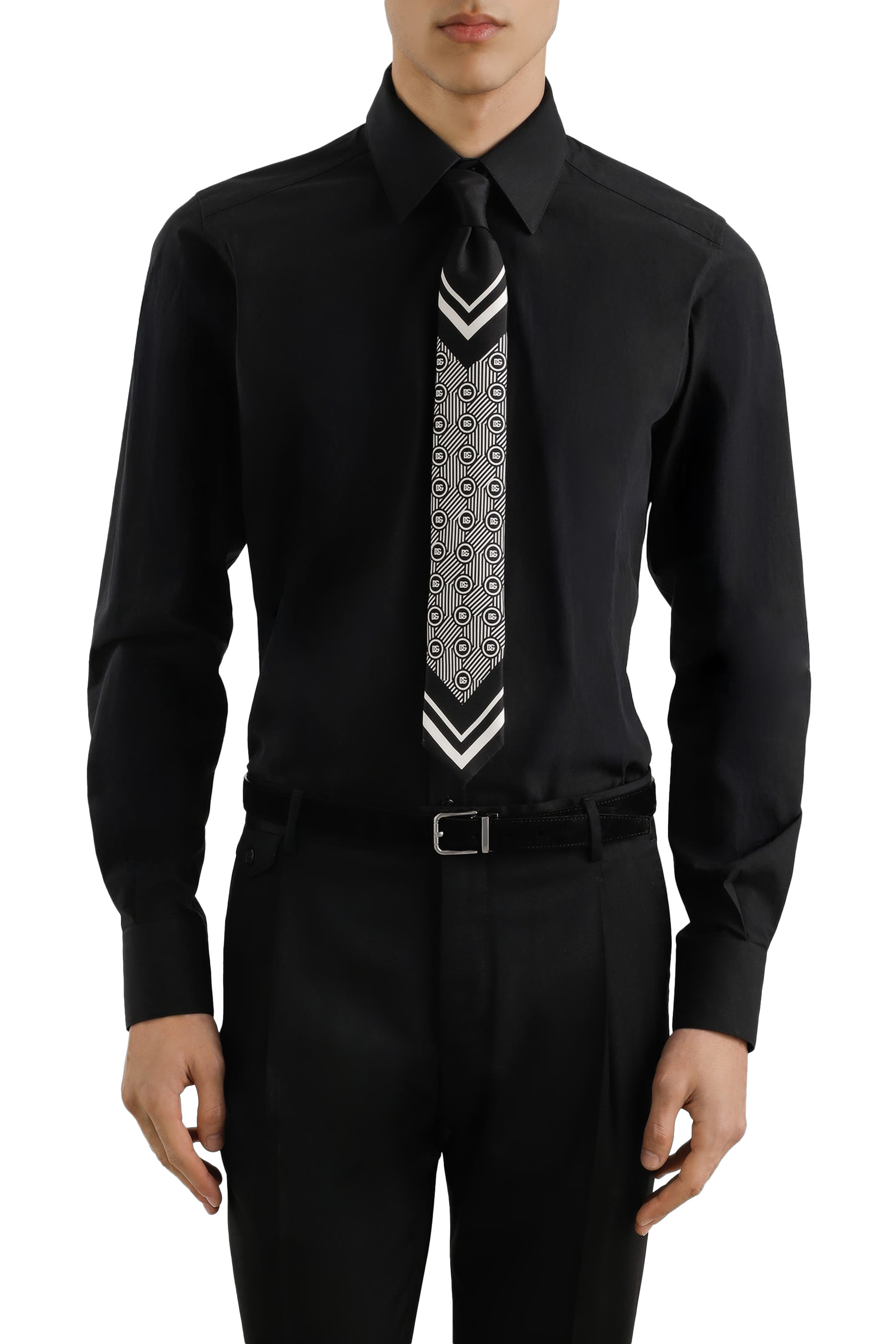 ربطة عنق حرير جاكار بتصميم ميكرو