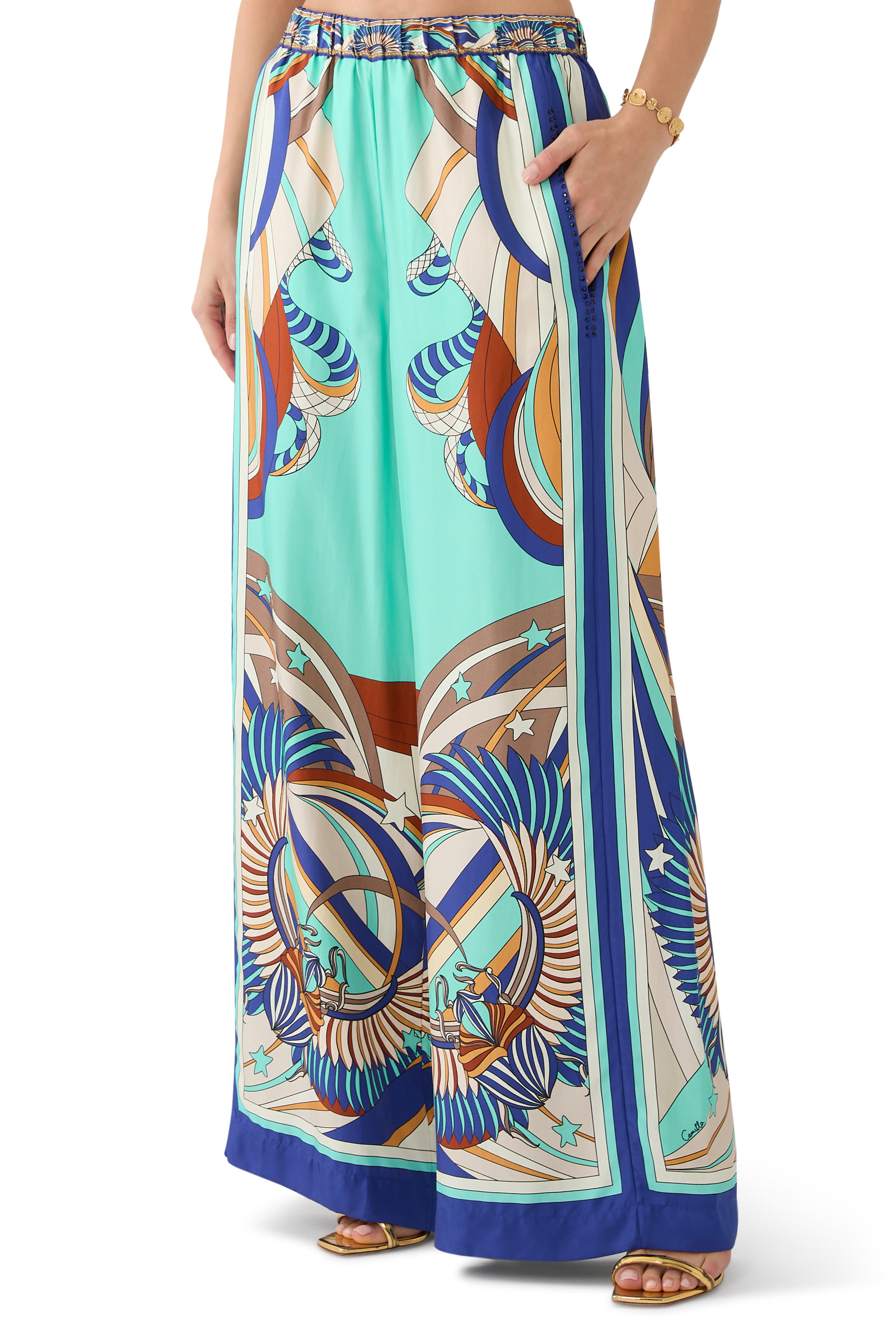 بنطال أواسيس أوراكل بقصة مريحة مقسم بألوان