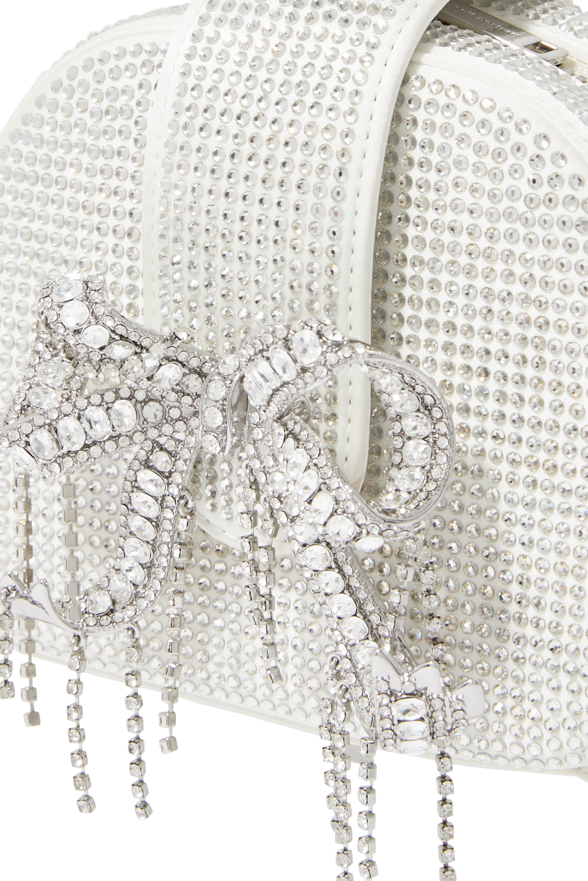 حقيبة يد صغيرة بيد علوية مرصعة بأحجار راين