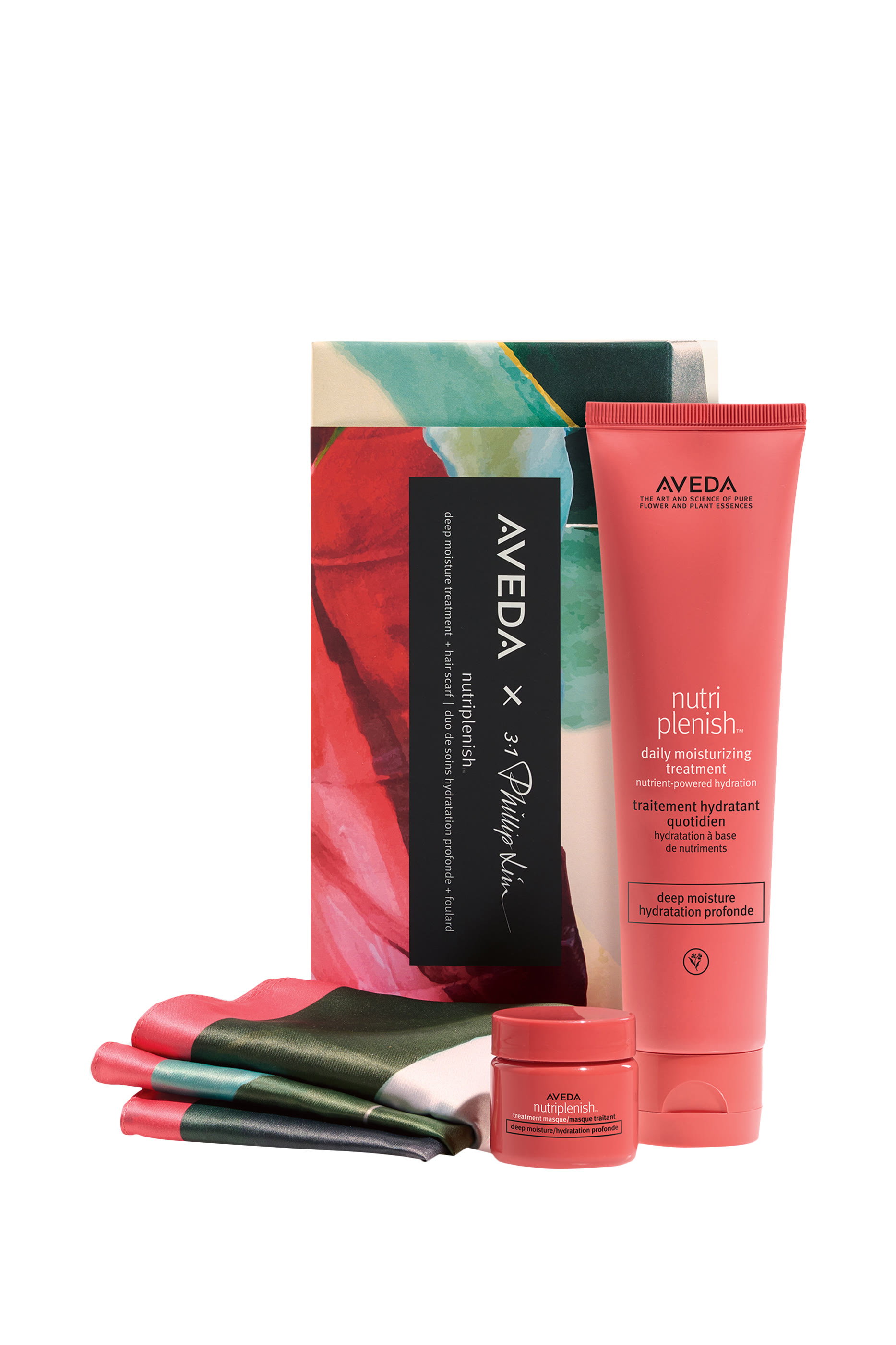 مجموعة ثنائية علاجية نيوتري بلينيش لترطيب عميق ووشاح للشعر، 3 قطع